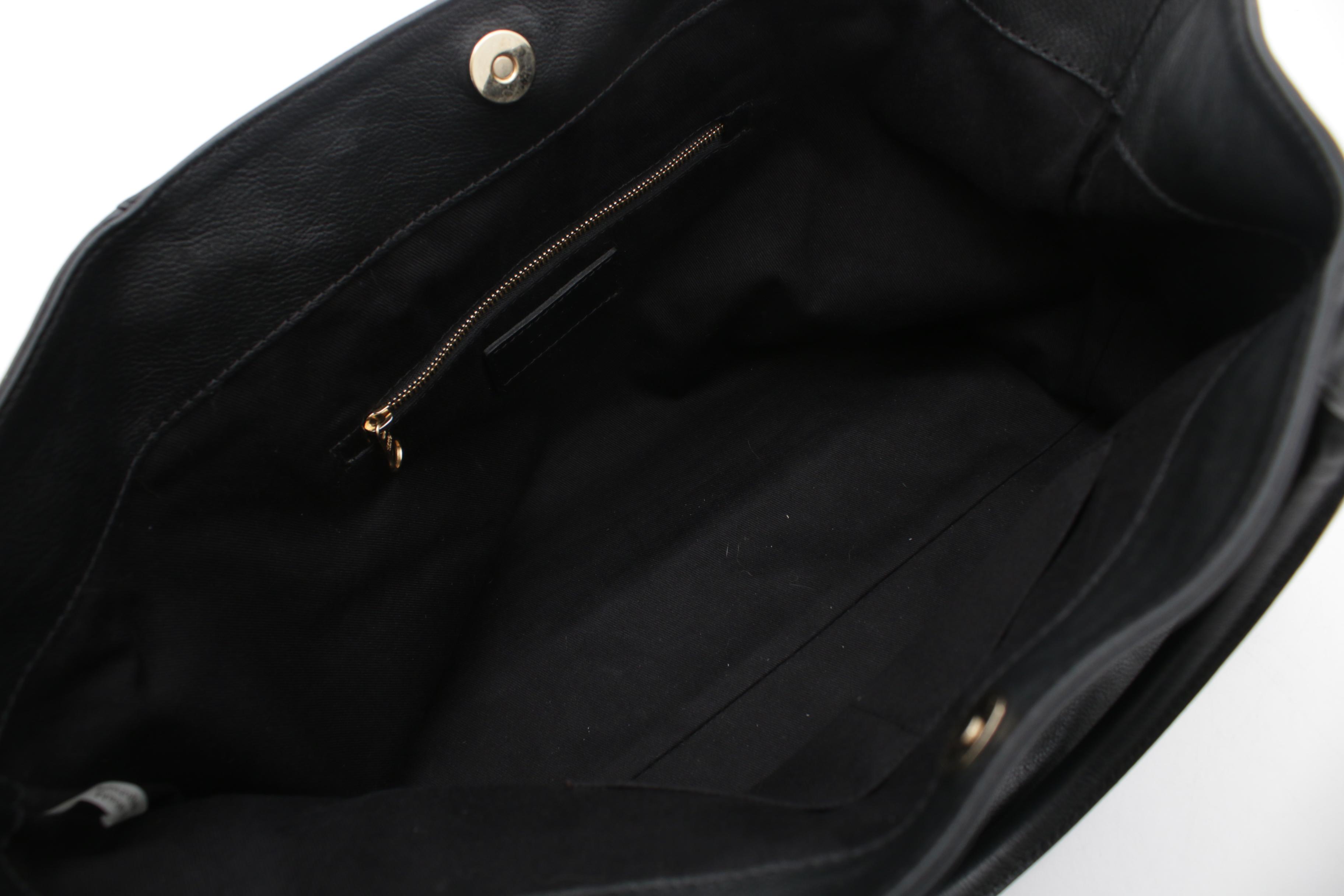 See by Chloé Black Grained Leather Tote Bag