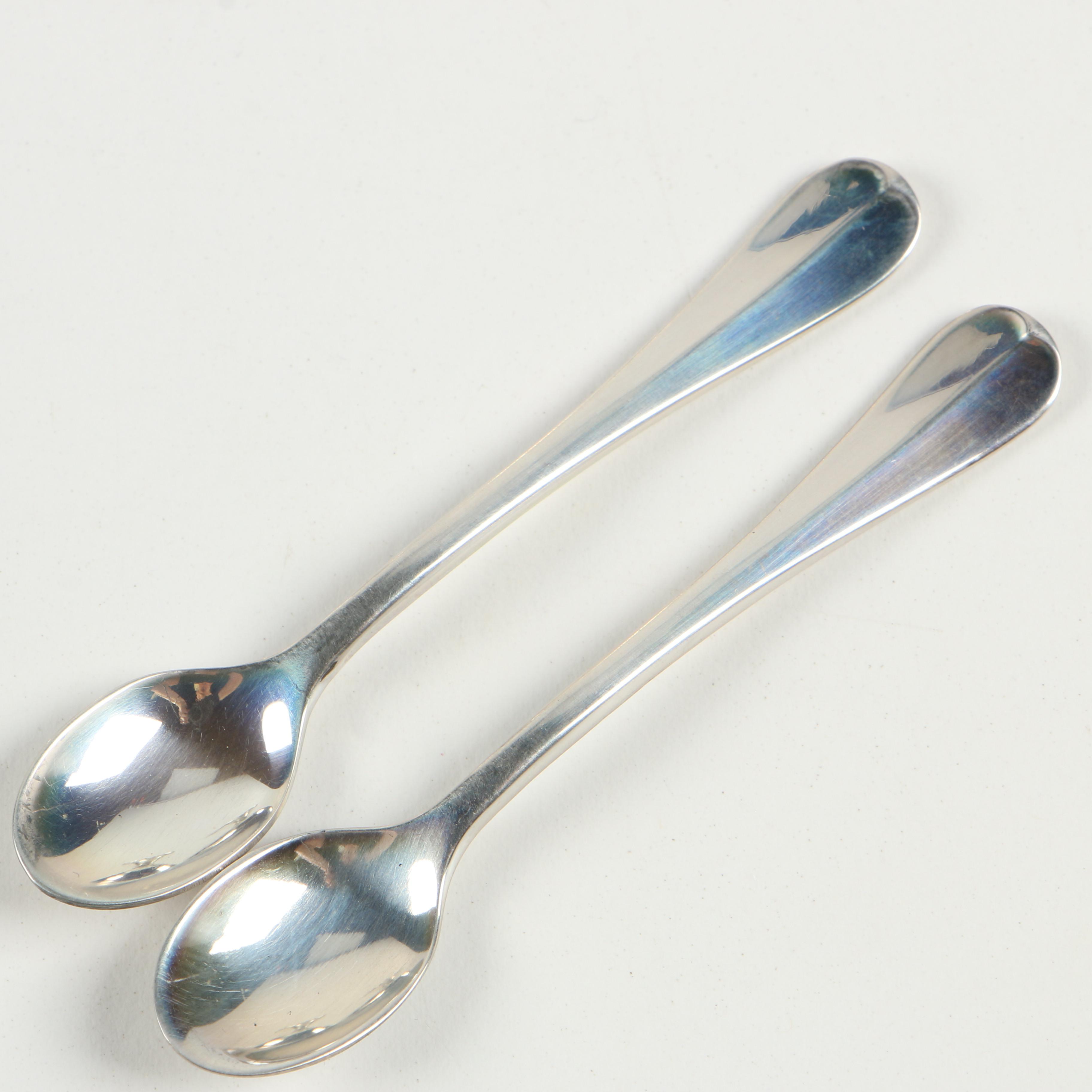 S. Kirk & Son "Calvert" Master Salt Cellars with Stieff "Queen Anne" Salt Spoons