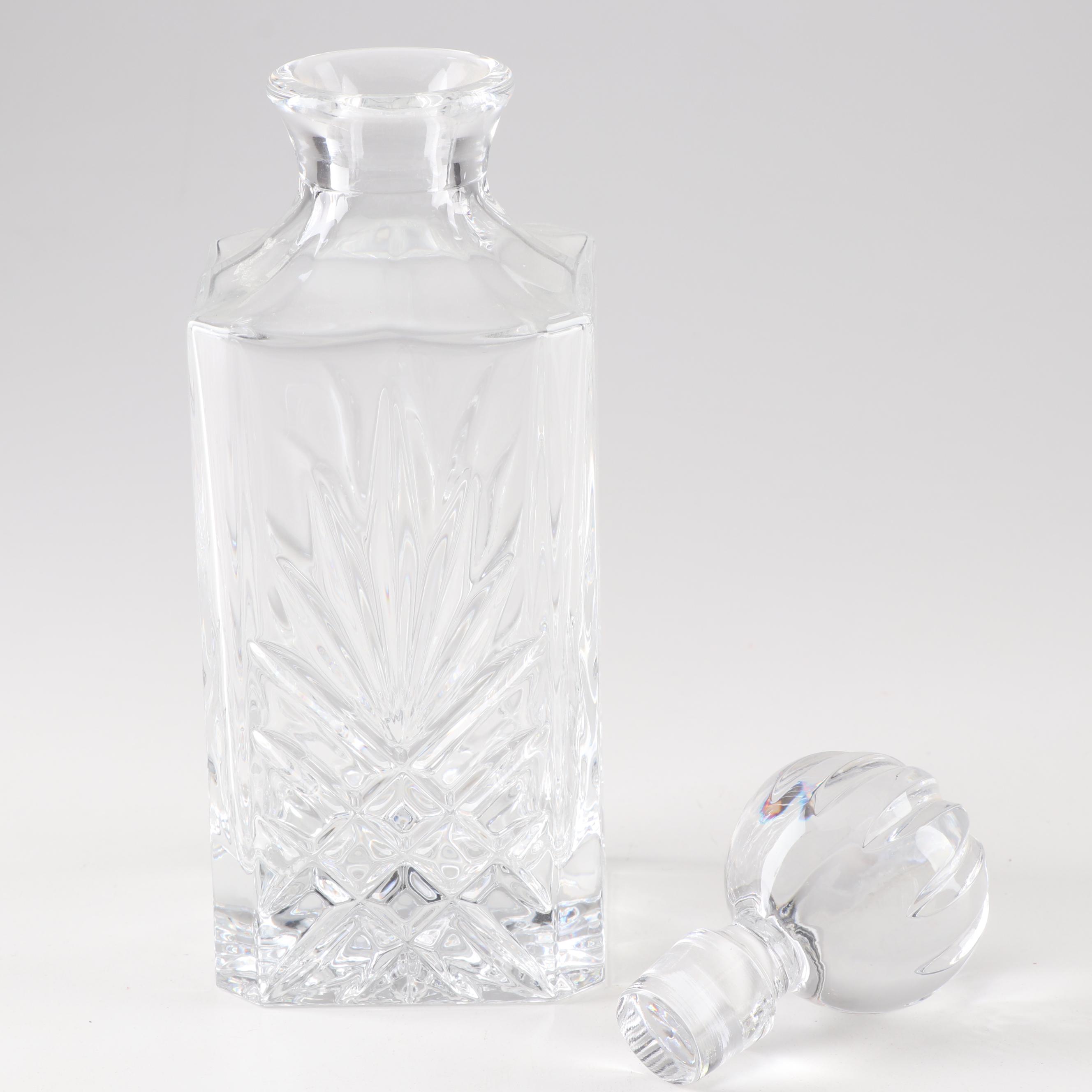 Crystal and Glass Barware Featuring Block "Olympic" Decanter