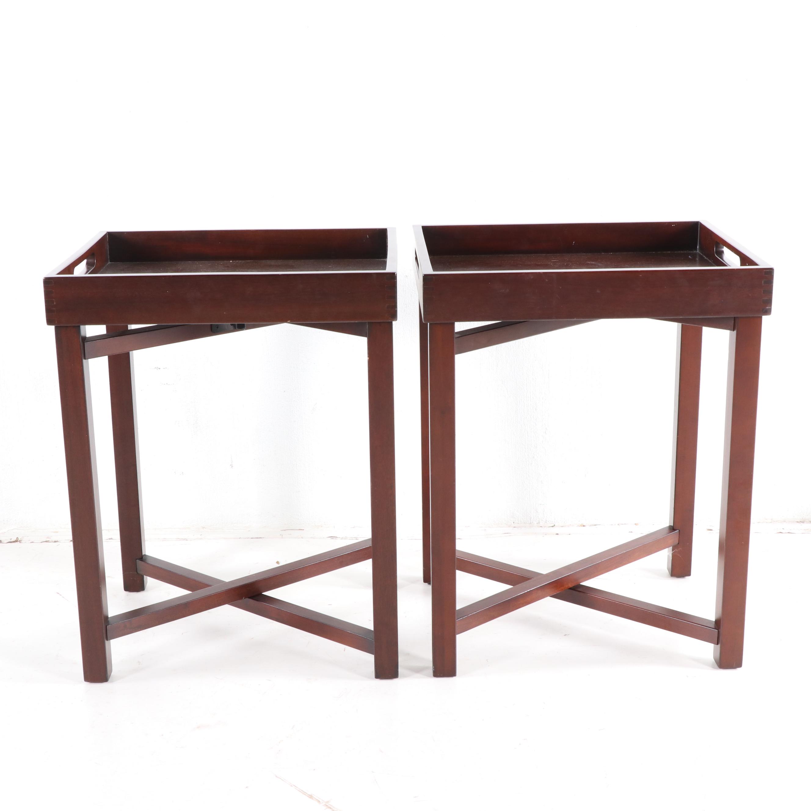 Pair of Contemporary Collapsible Tray Tables
