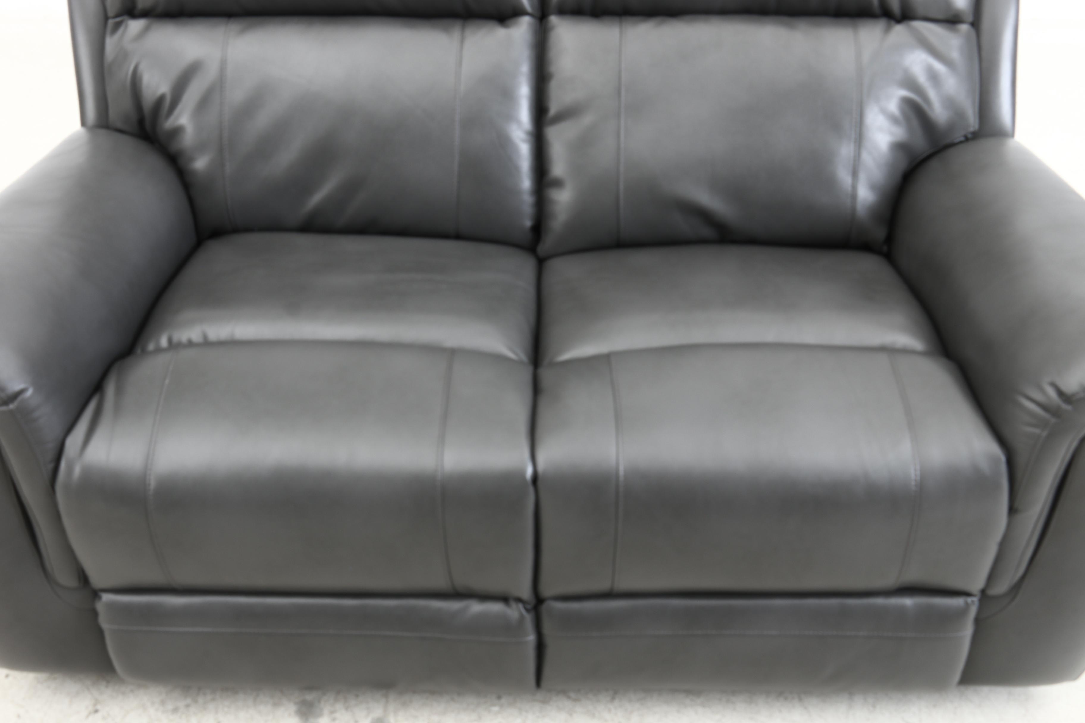 Haining Deli Furniture Leather Reclining Loveseat, Contemporary