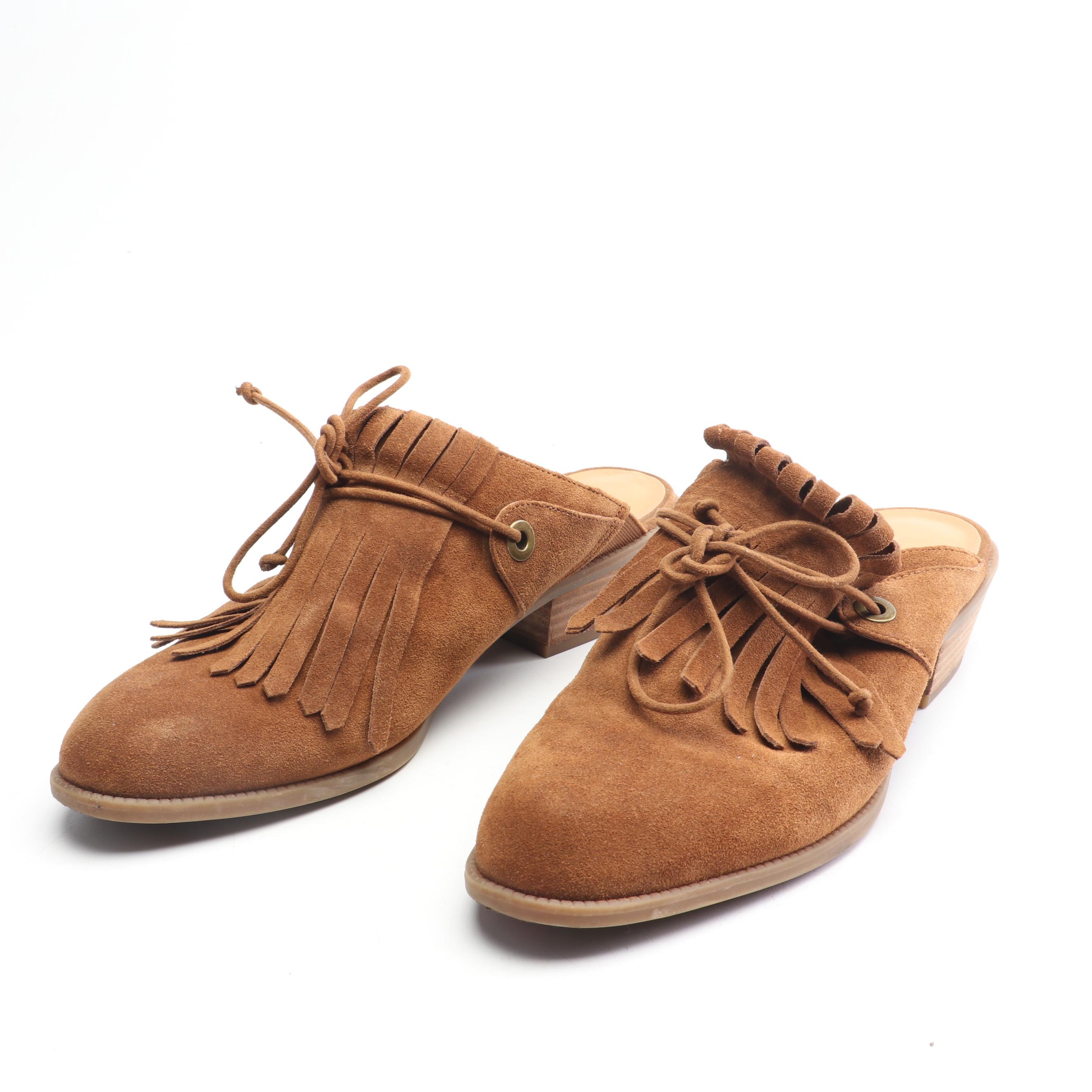 Tory Burch Patent Leather Flats, Sorel Suede Boots and Franco Sarto Suede Mules