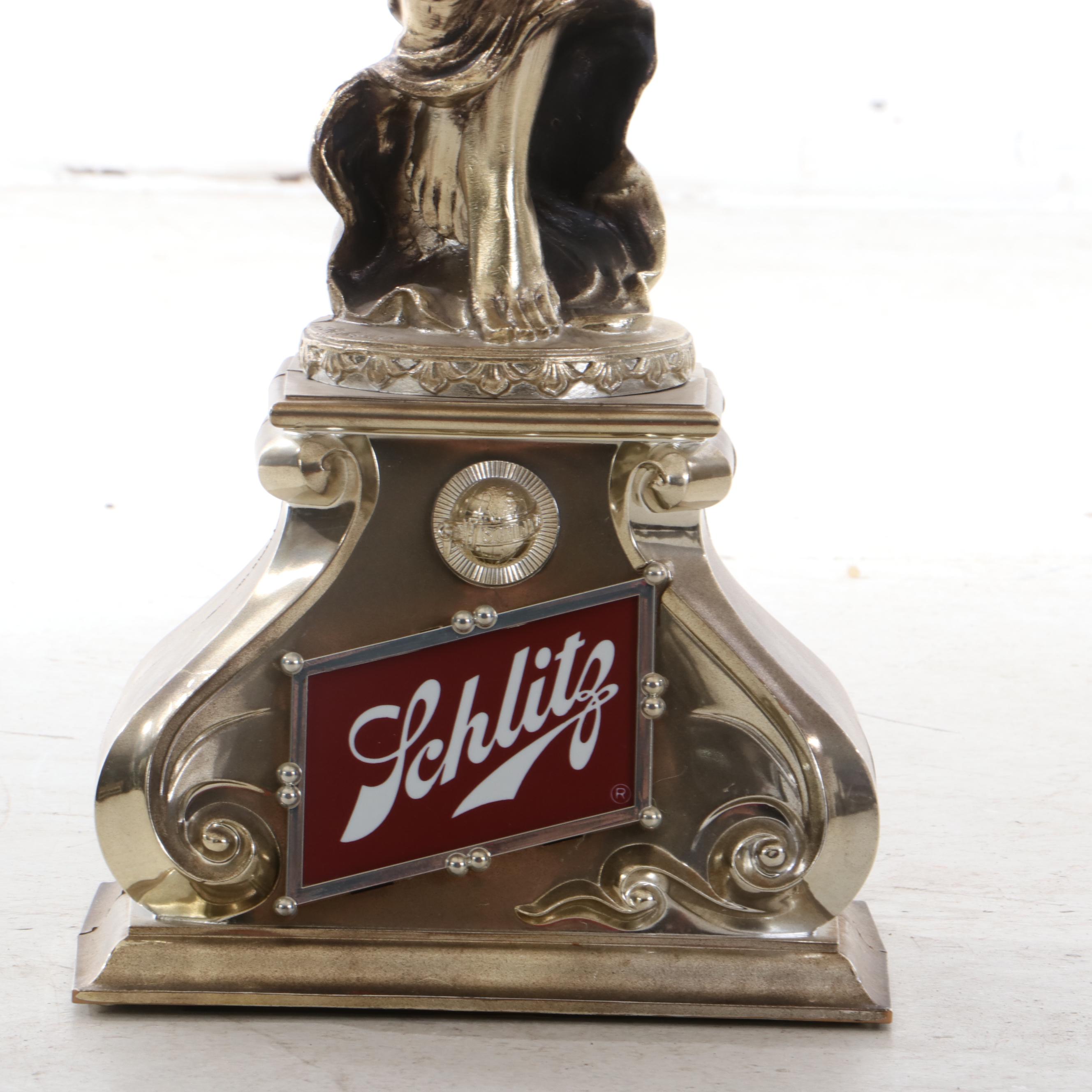 Schlitz Beer Figural Globe Lamp, 1970s