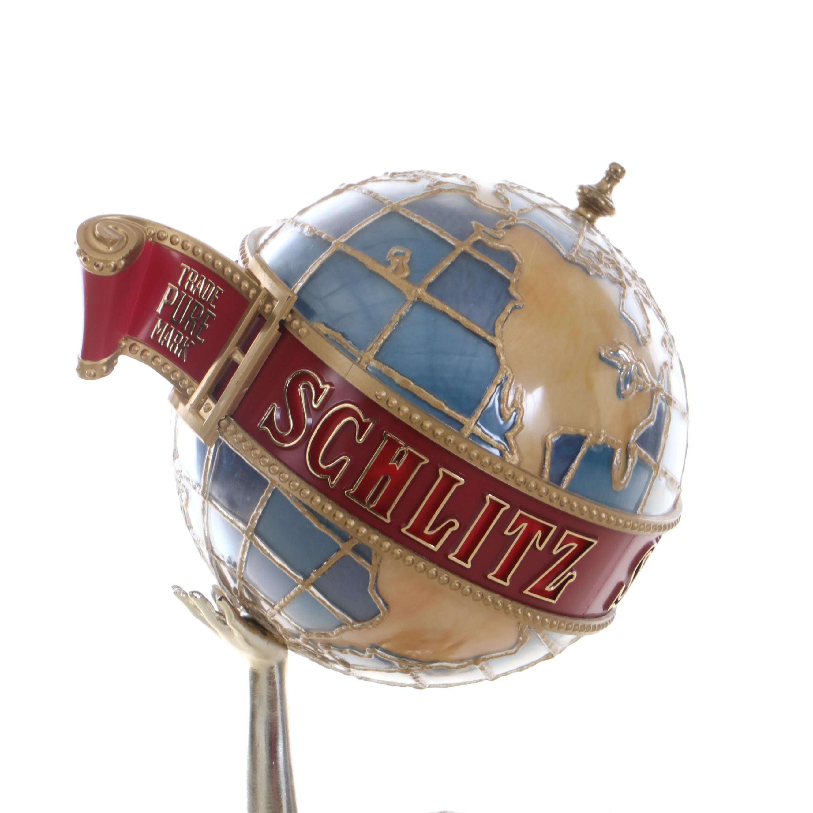 Schlitz Beer Figural Globe Lamp, 1970s