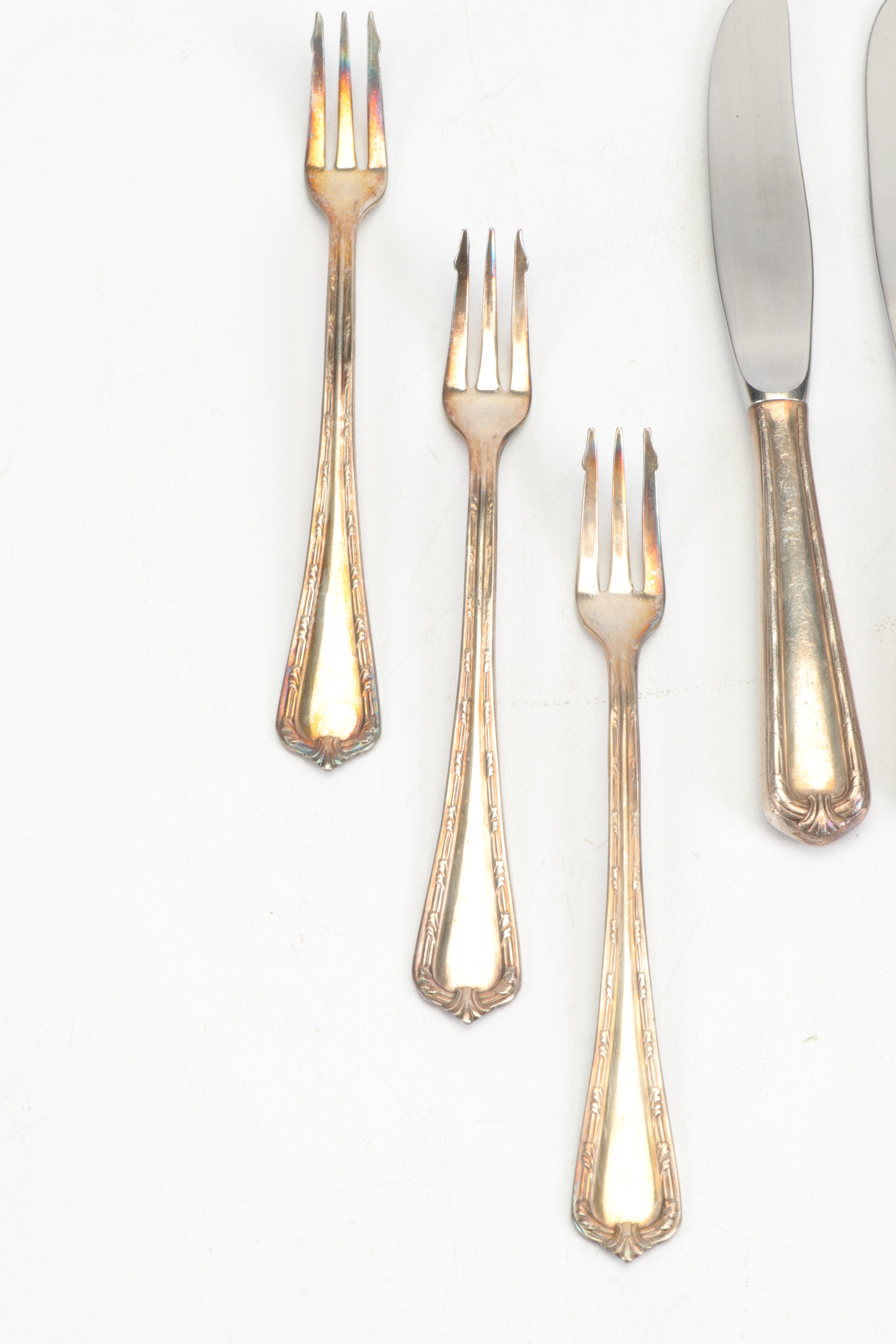 Ritz Carlton Silver Plated Forks and Knives, Mid 20th Century