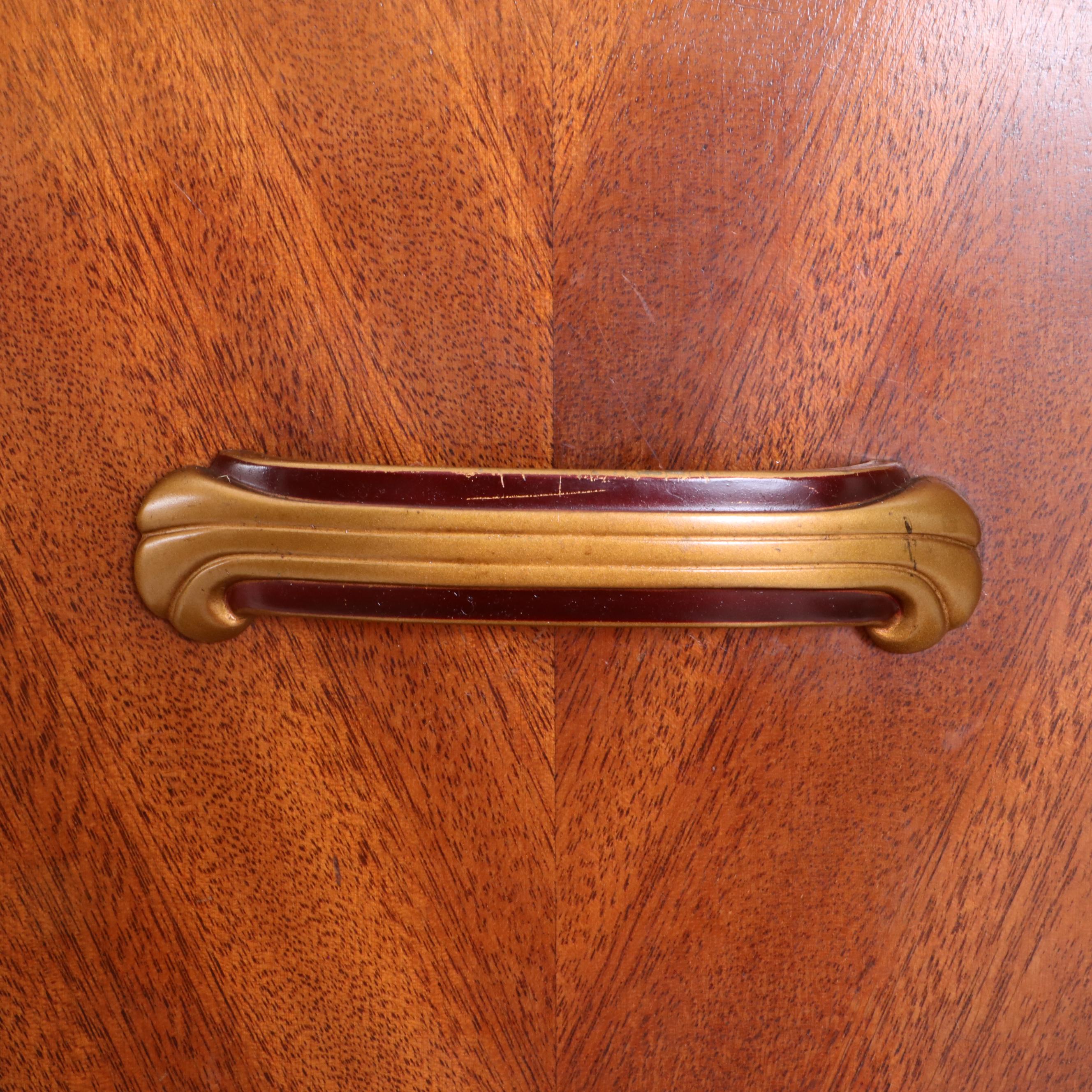 Synthetone Art Deco Walnut Chifferobe, 1930s