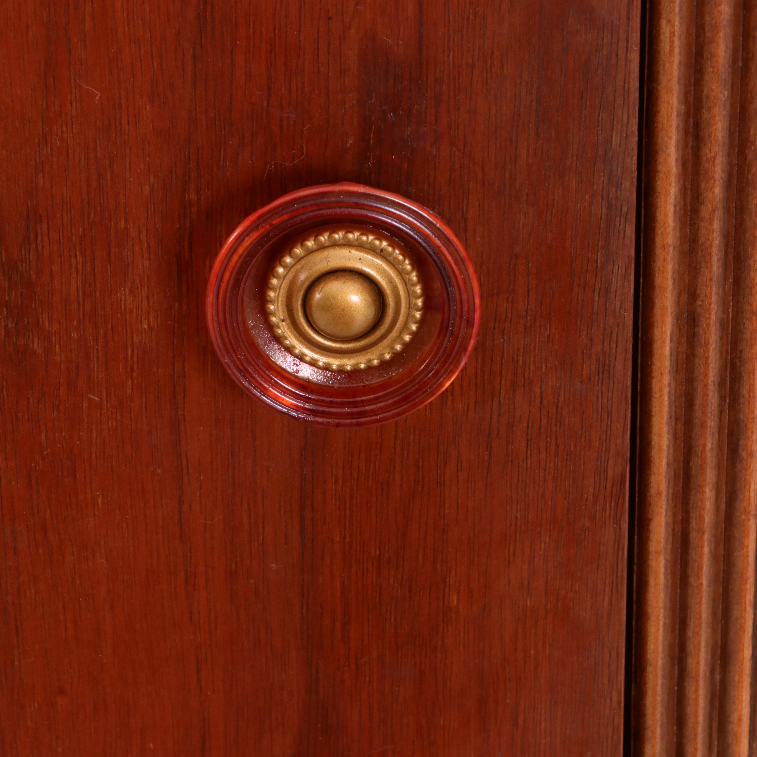 Synthetone Art Deco Walnut Chifferobe, 1930s