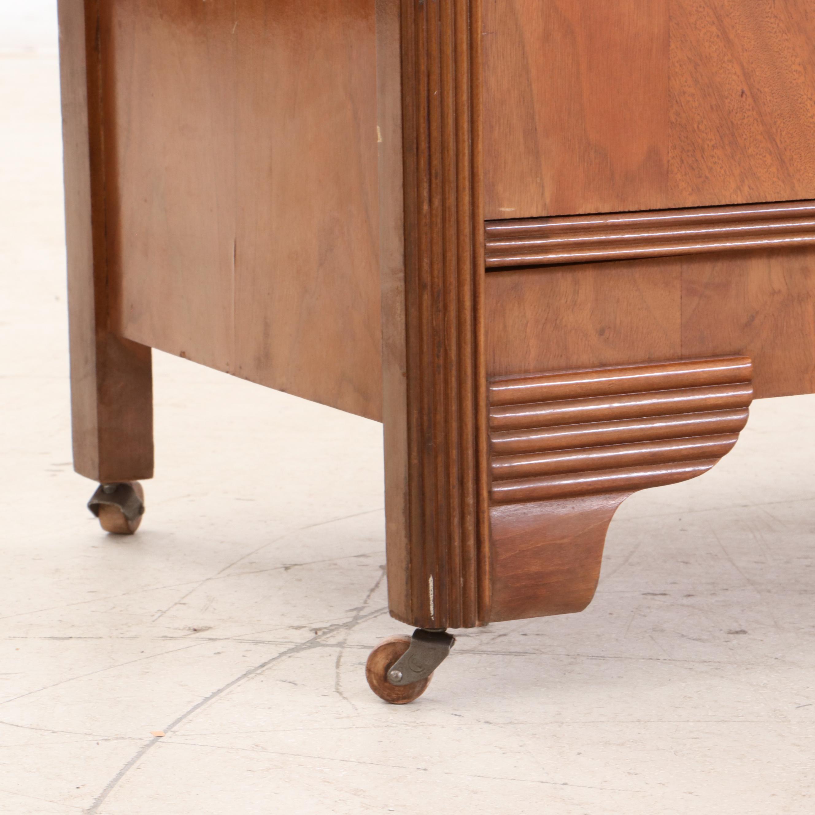 Synthetone Art Deco Walnut Chifferobe, 1930s