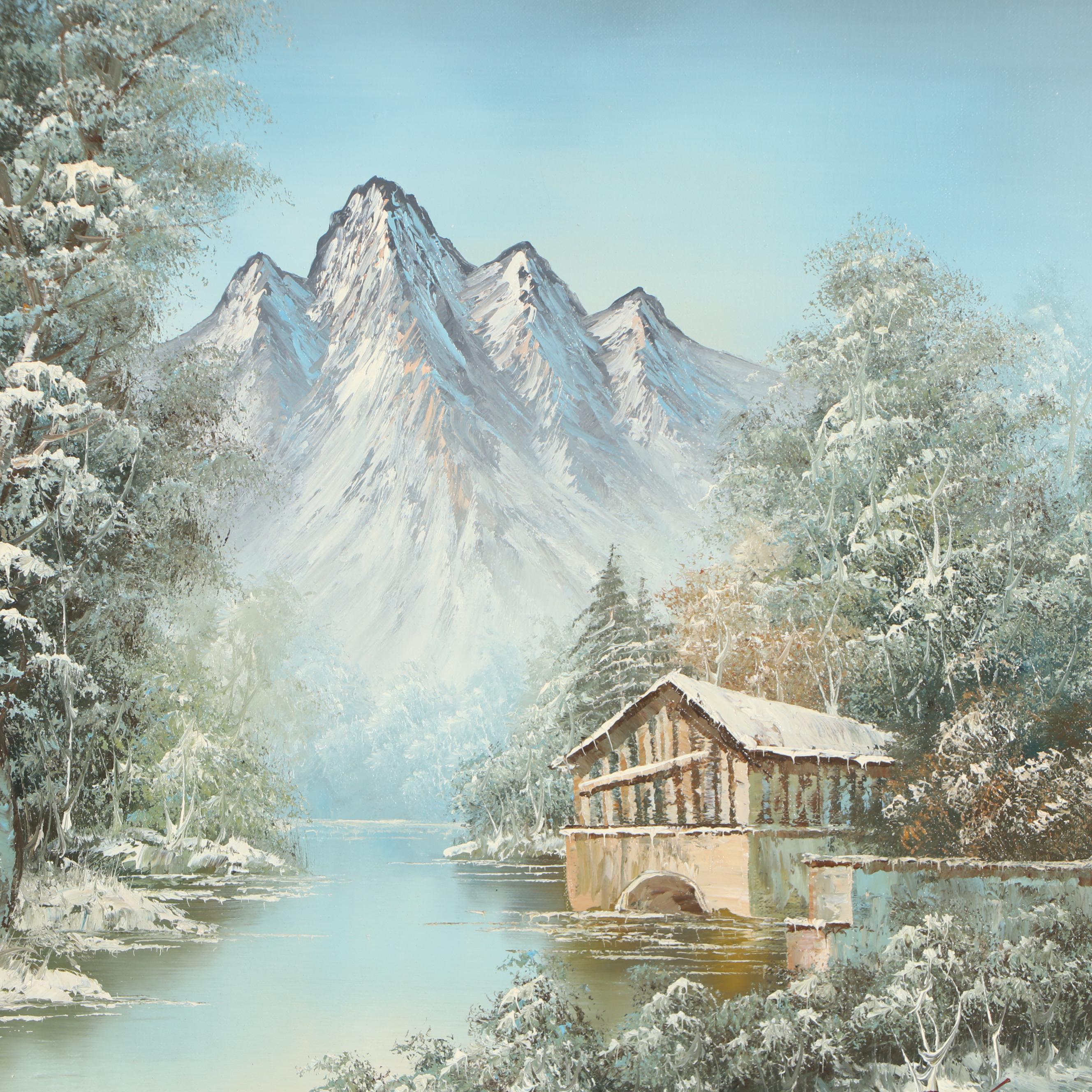 Carl Madden Mountain Landscape Oil Painting