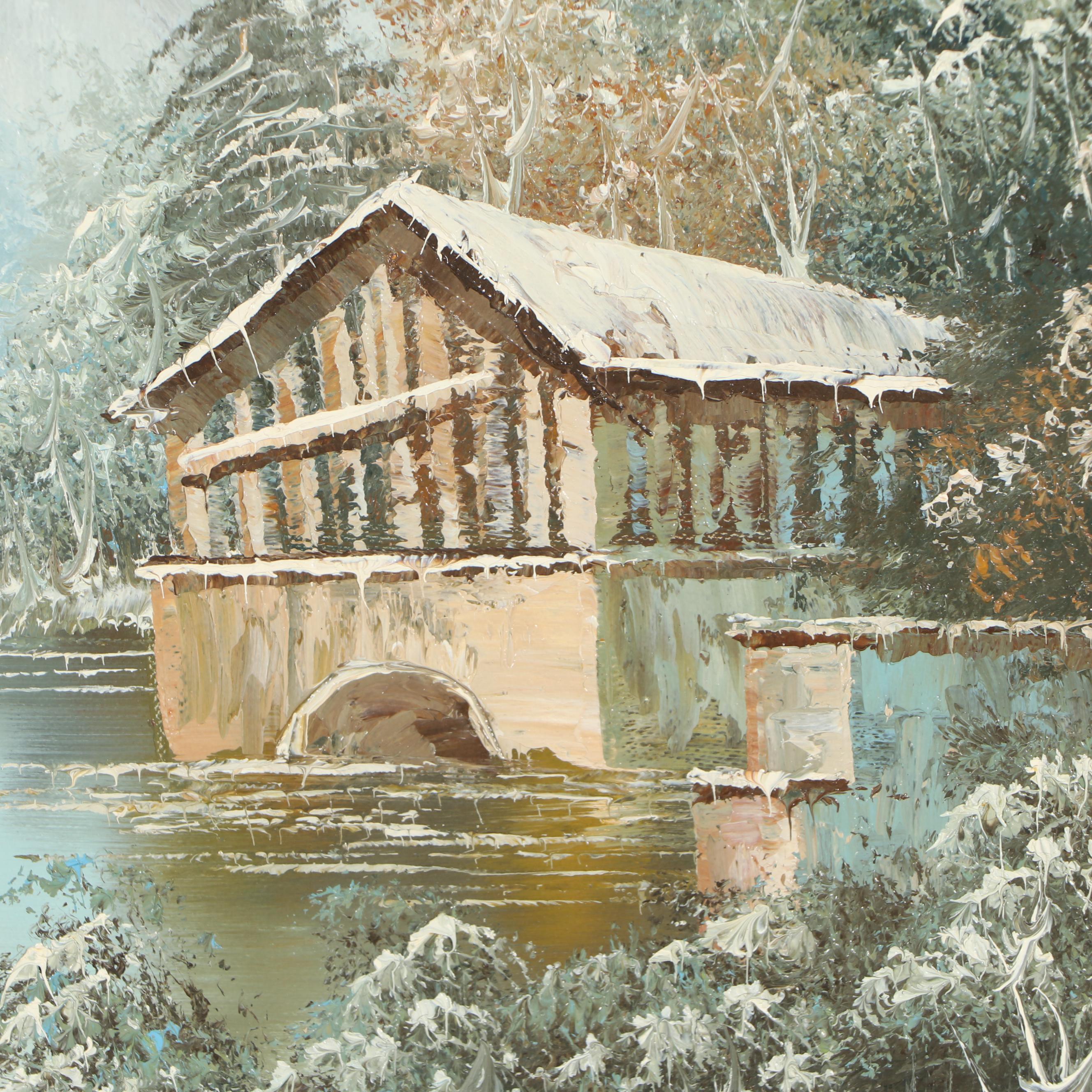 Carl Madden Mountain Landscape Oil Painting