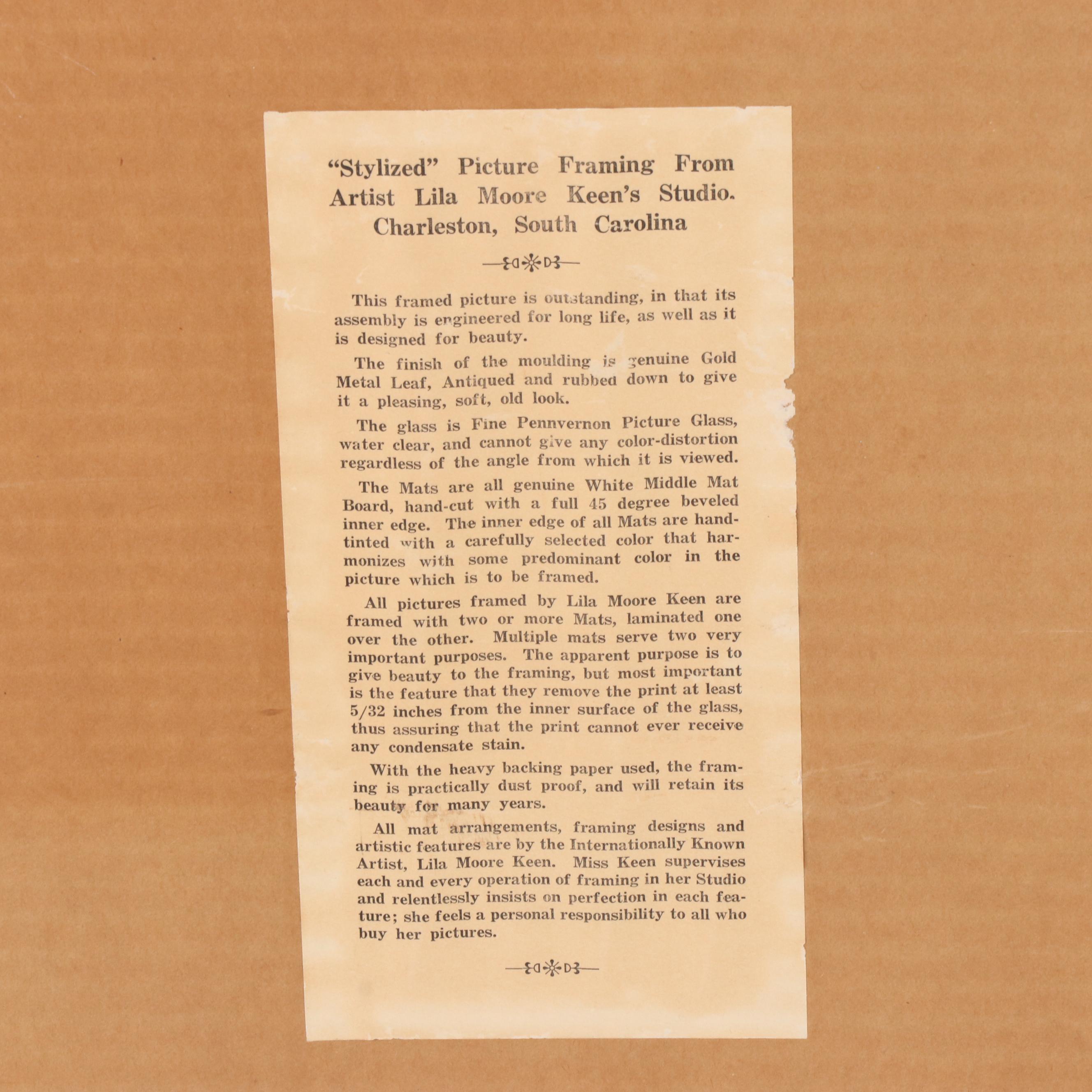 Offset Lithograph After Elizabeth Paxton Oliver "Mockingbird"