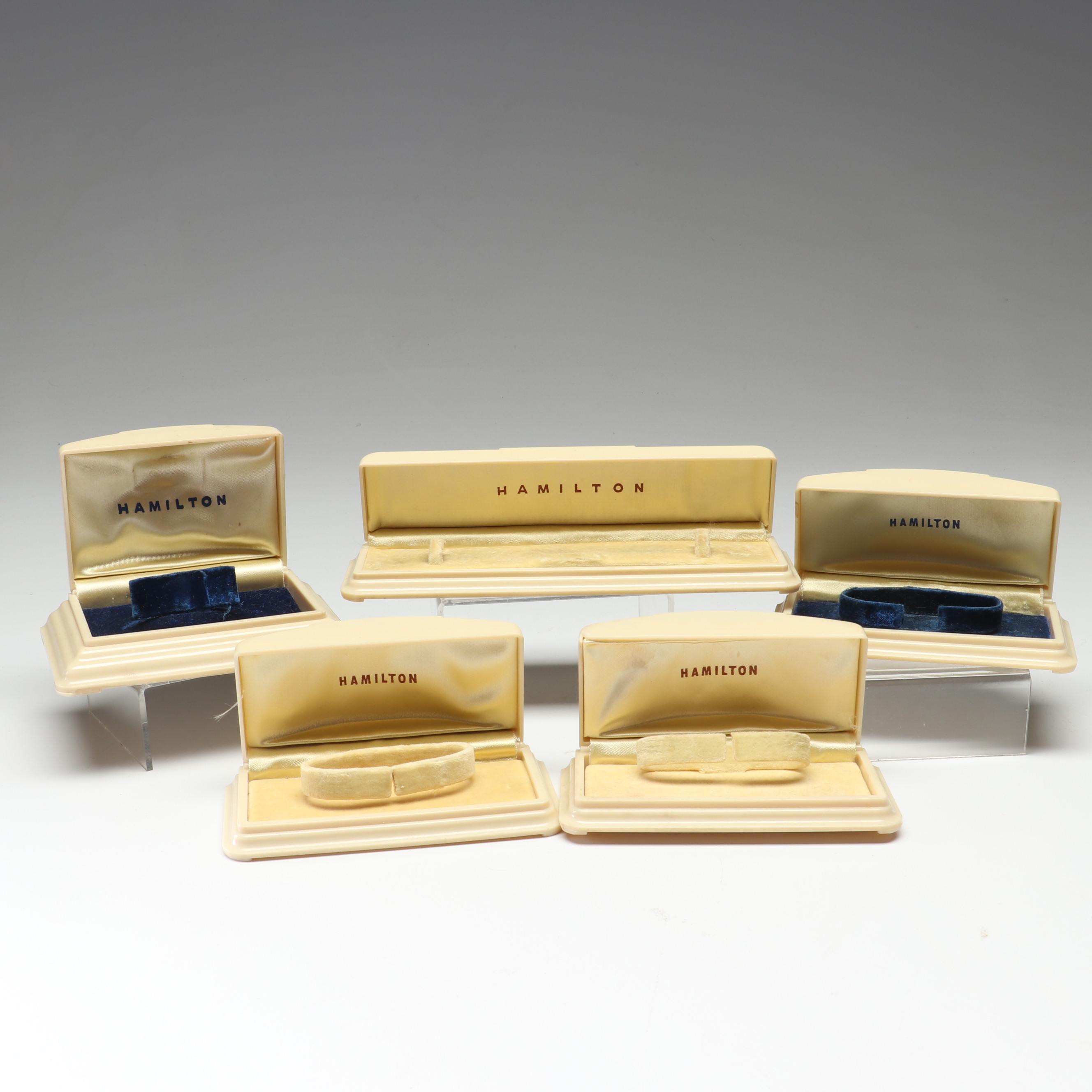 Hamilton Celluloid Watch Boxes, 1940s