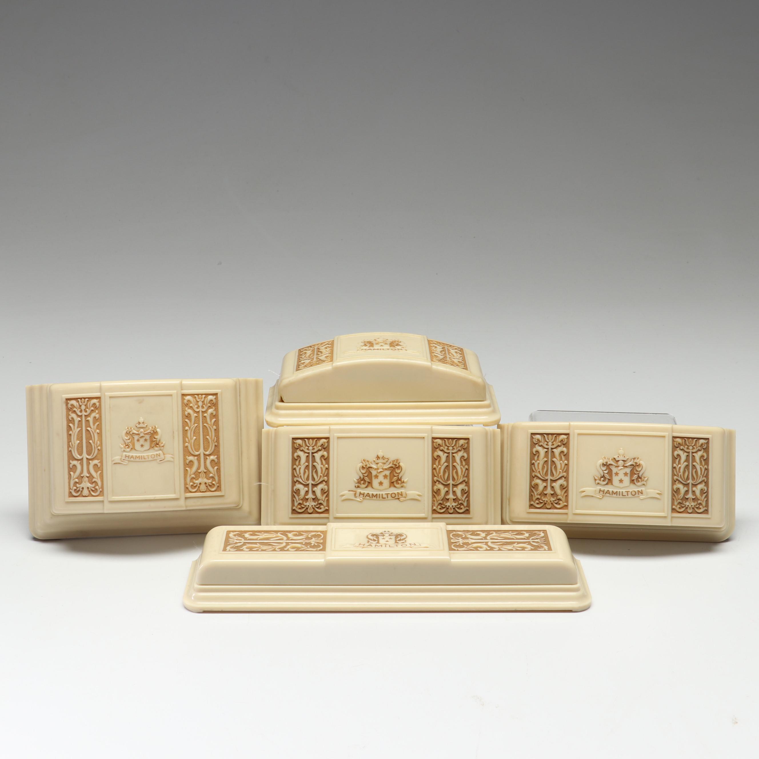 Hamilton Celluloid Watch Boxes, 1940s