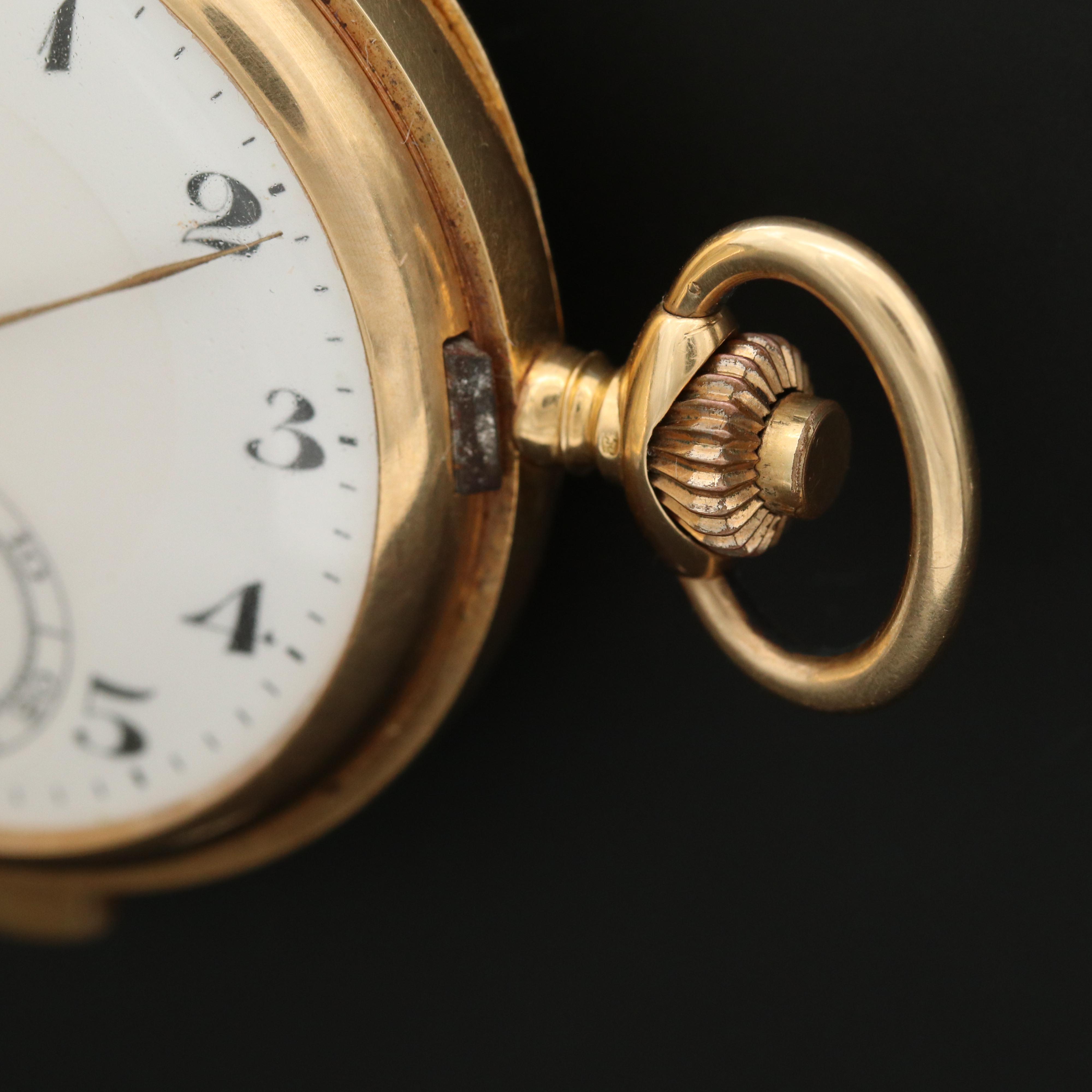 Marvin 18K Gold Hunter Case Minute Repeater Pocket Watch