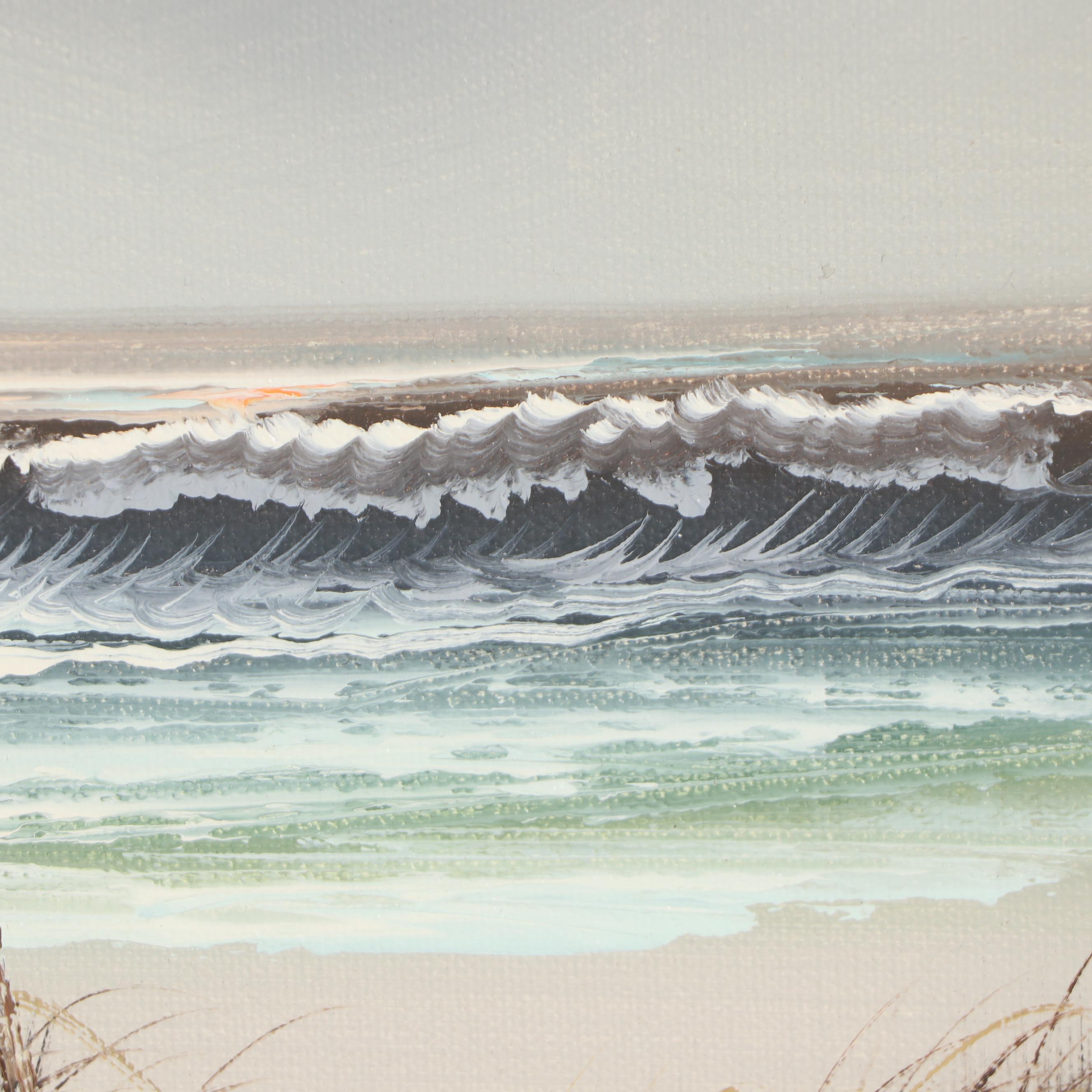 Seascape with Sand Dunes Oil Painting