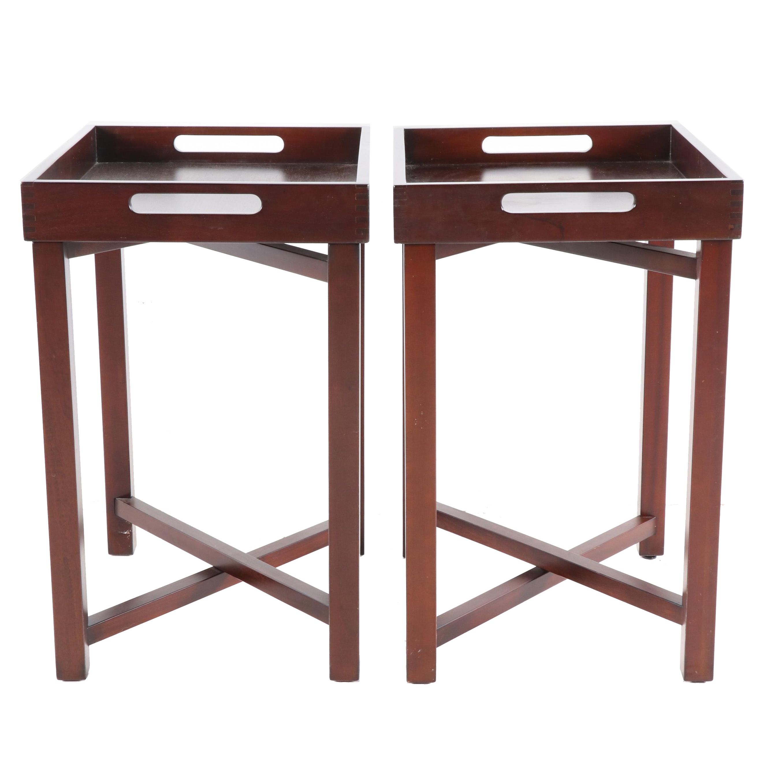 Pair of Contemporary Collapsible Tray Tables