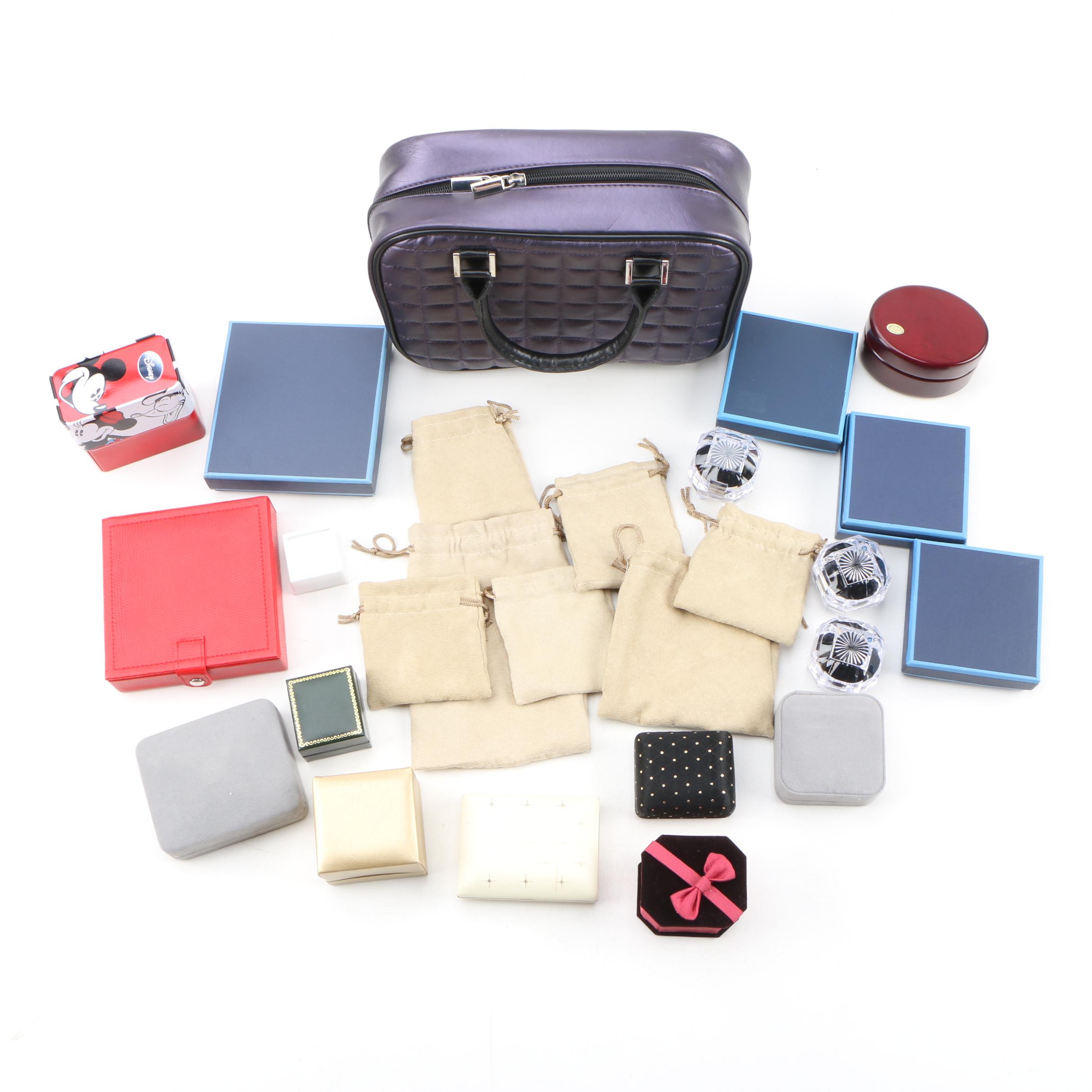 Jewelry Travel Case with Boxes and Pouches