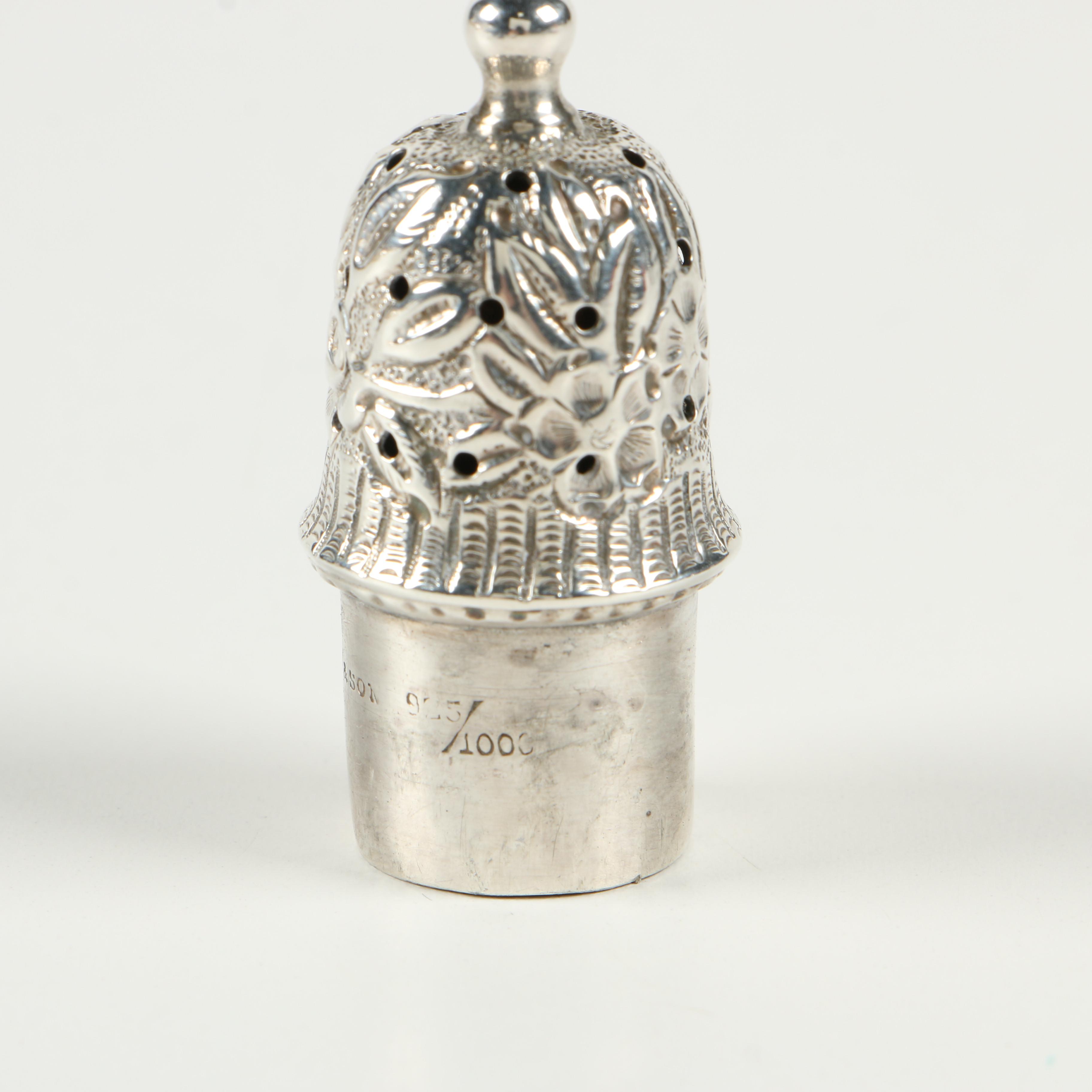 S. Kirk & Son Repoussé Sterling Silver Salt and Pepper Shakers, Late 19th C.