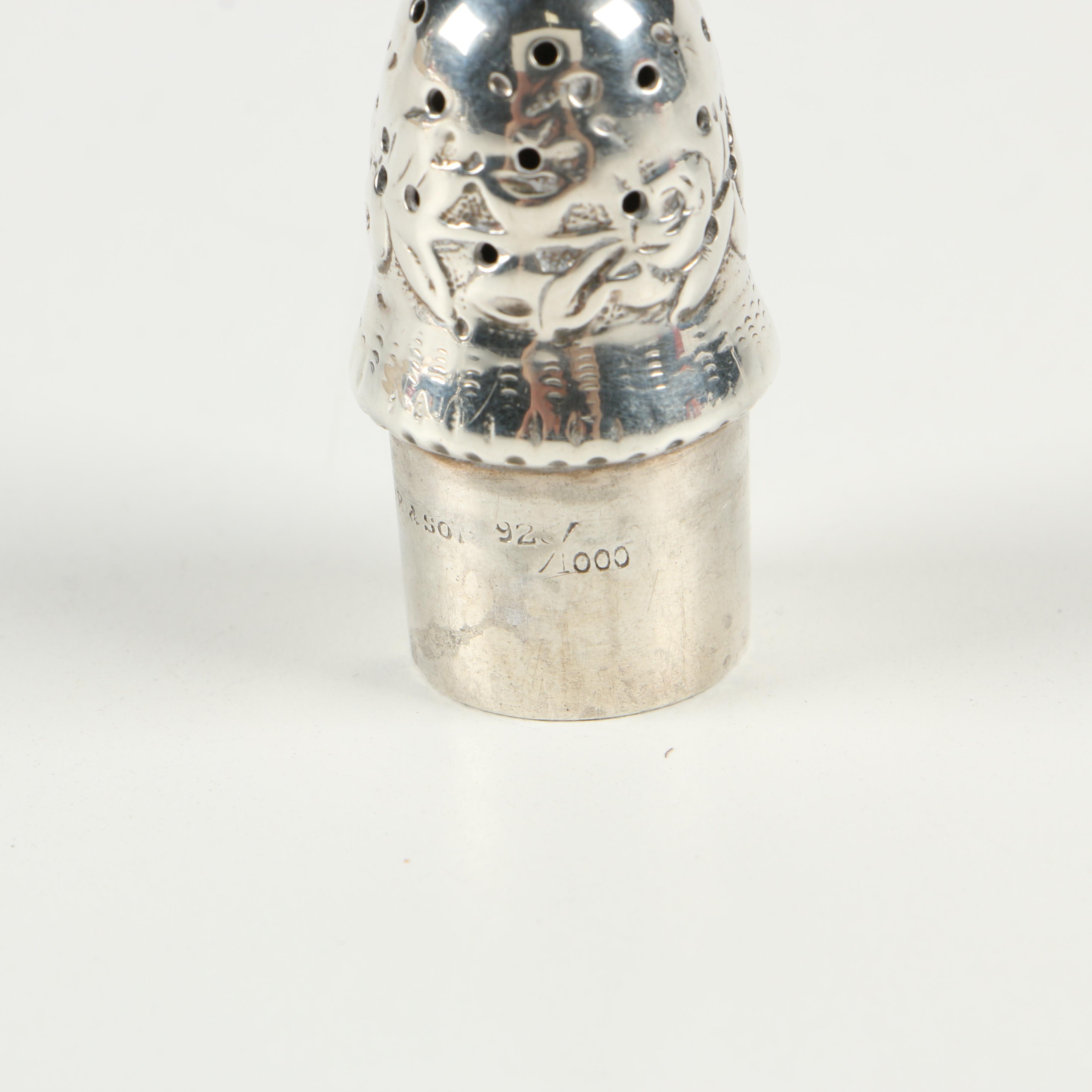 S. Kirk & Son Repoussé Sterling Silver Salt and Pepper Shakers, Late 19th C.