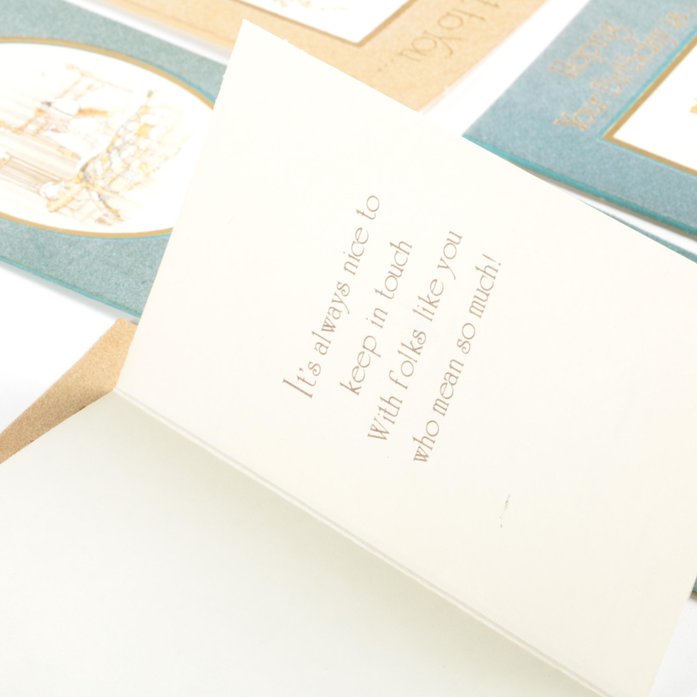 Original "Holly Hobbie" Rag Dolls with Boxes and Greeting Cards, Vintage