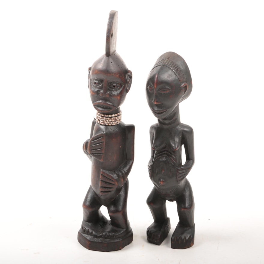 West African Hand-Carved Ancestral Figures