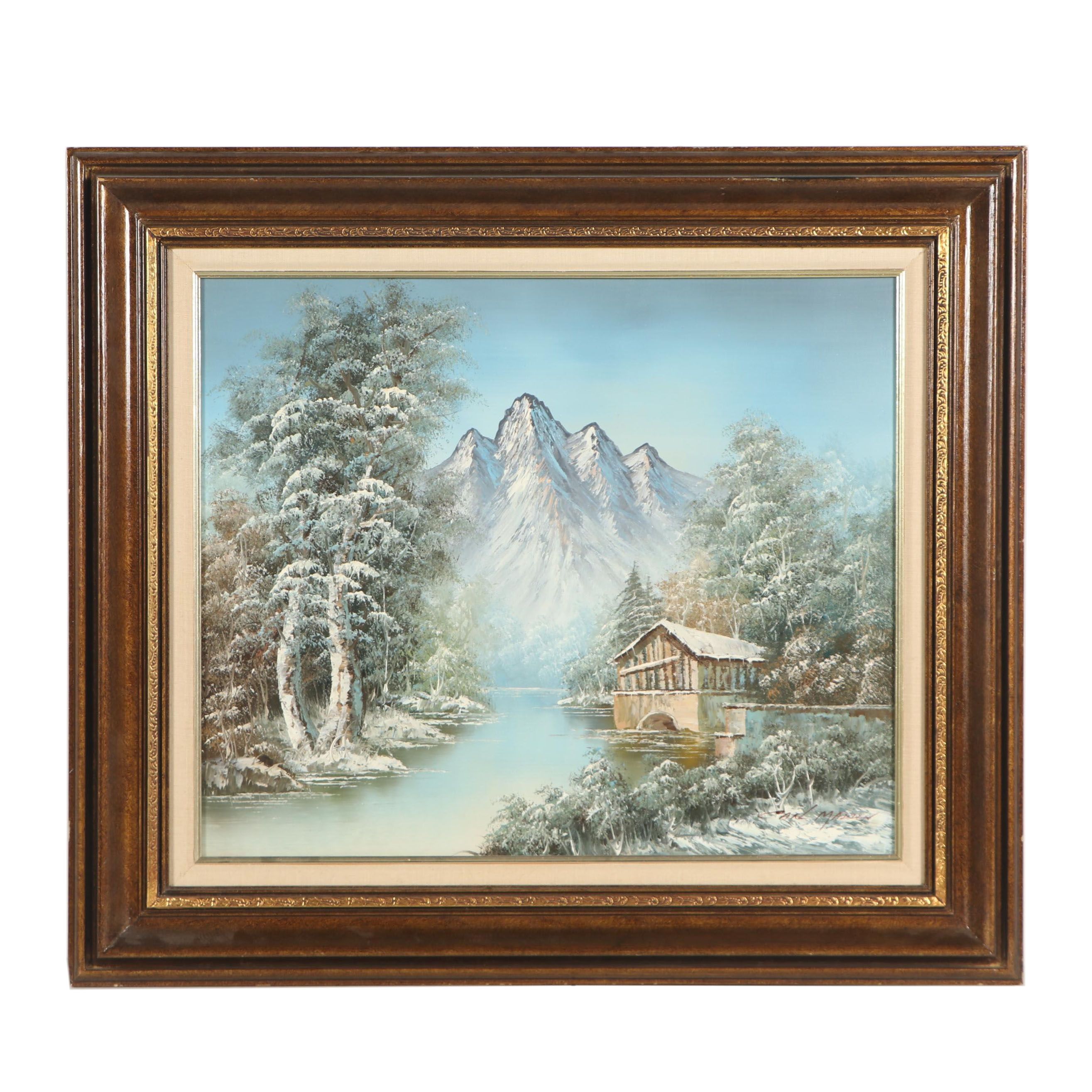 Carl Madden Mountain Landscape Oil Painting