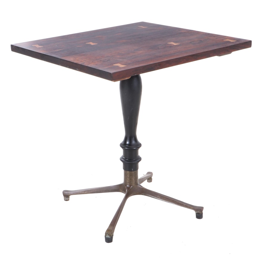 Lane Rosewood Table with Bowtie Inlay, Mid-20th Century