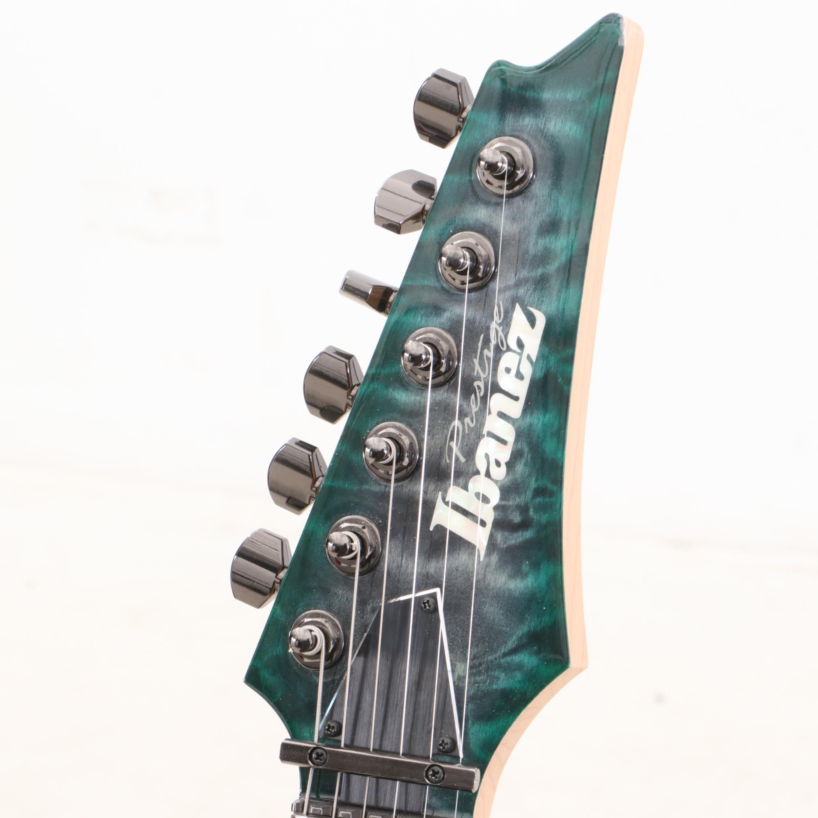 Ibanez S5570Q Prestige "Dark Green Doom Burst" Electric Guitar with Case