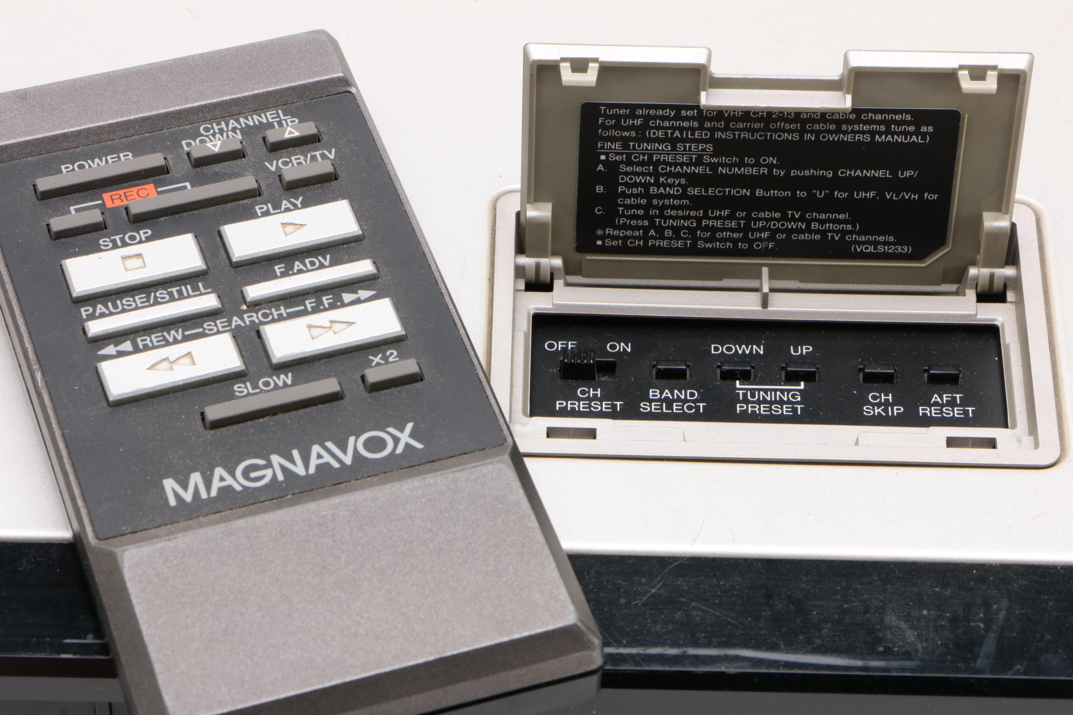 Magnavox VR8530SL01 Video Cassette Recorder, 1985