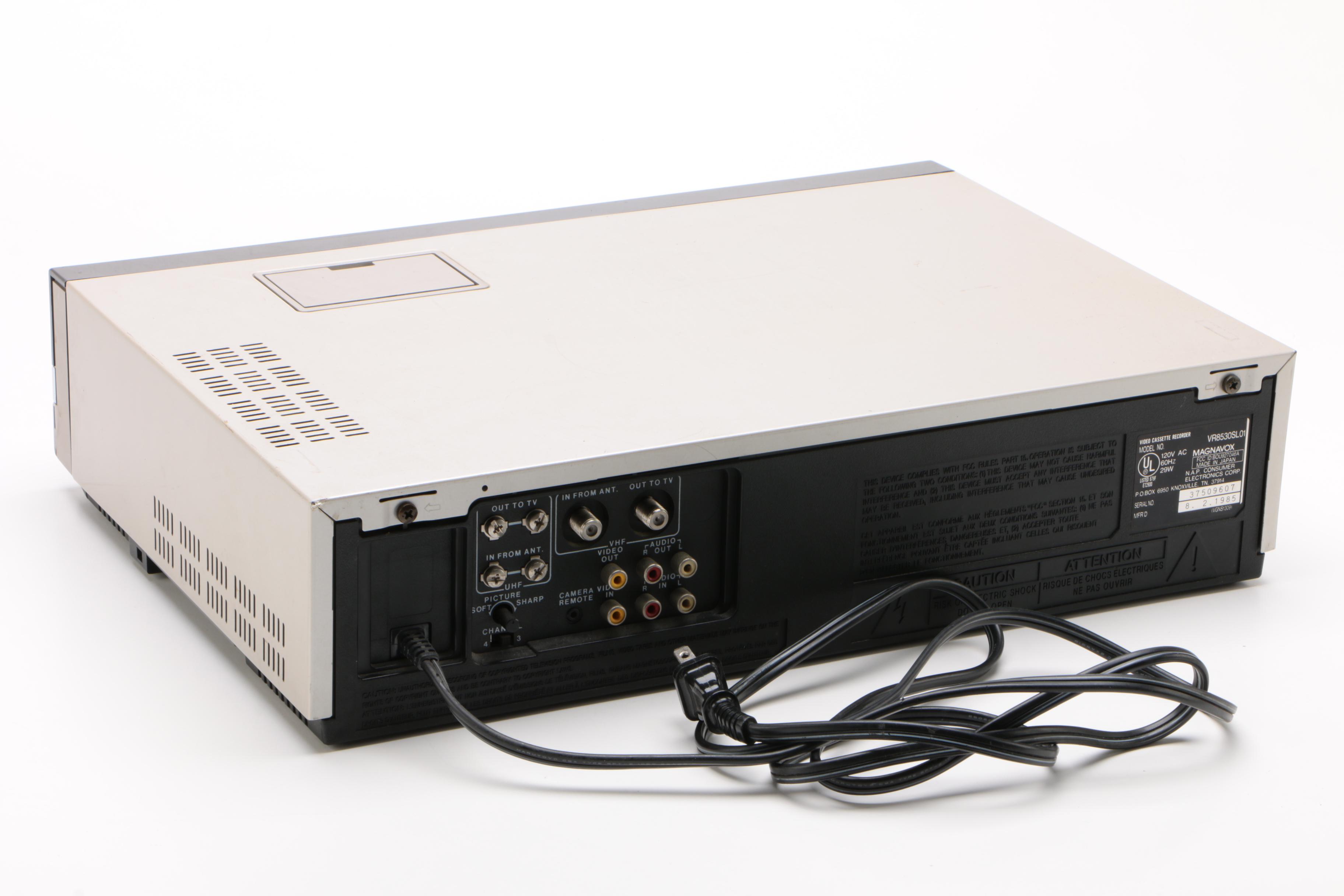 Magnavox VR8530SL01 Video Cassette Recorder, 1985
