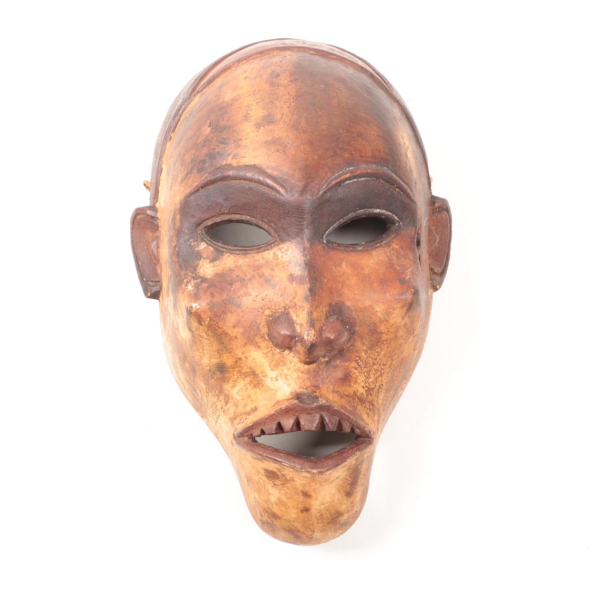 African Hand-Carved Wooden Mask