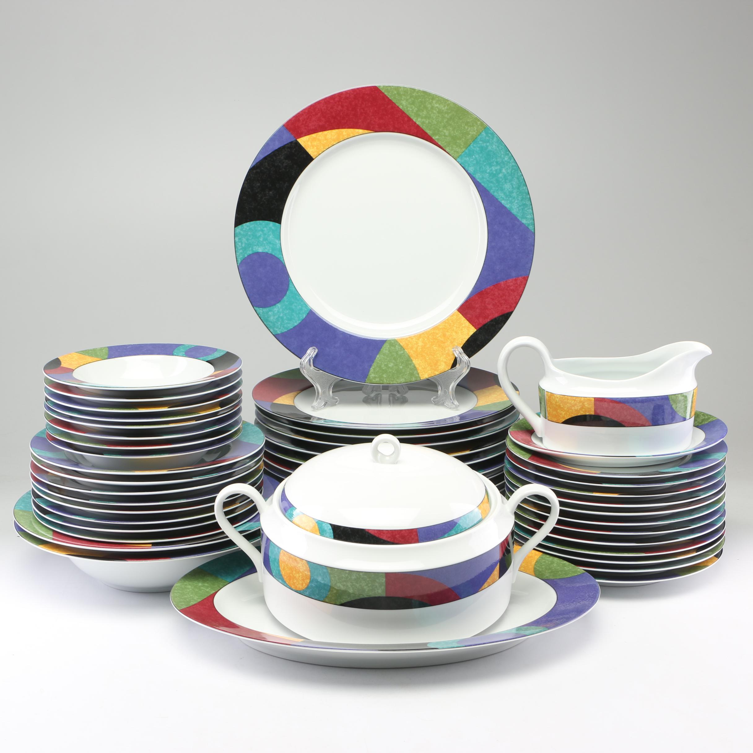 Mikasa Porcelain "Currents" Dinner and Serveware, 1994-2003