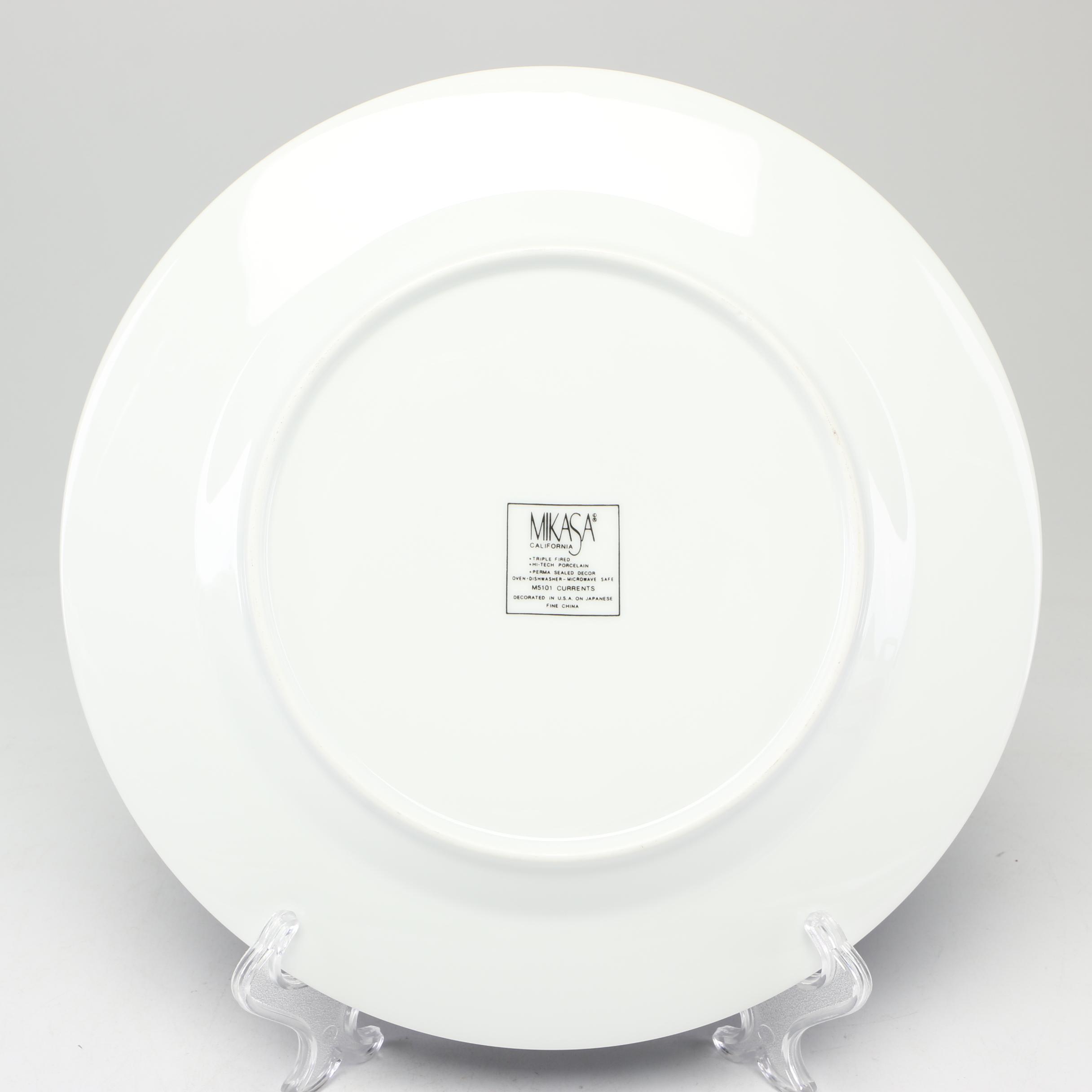 Mikasa Porcelain "Currents" Dinner and Serveware, 1994-2003