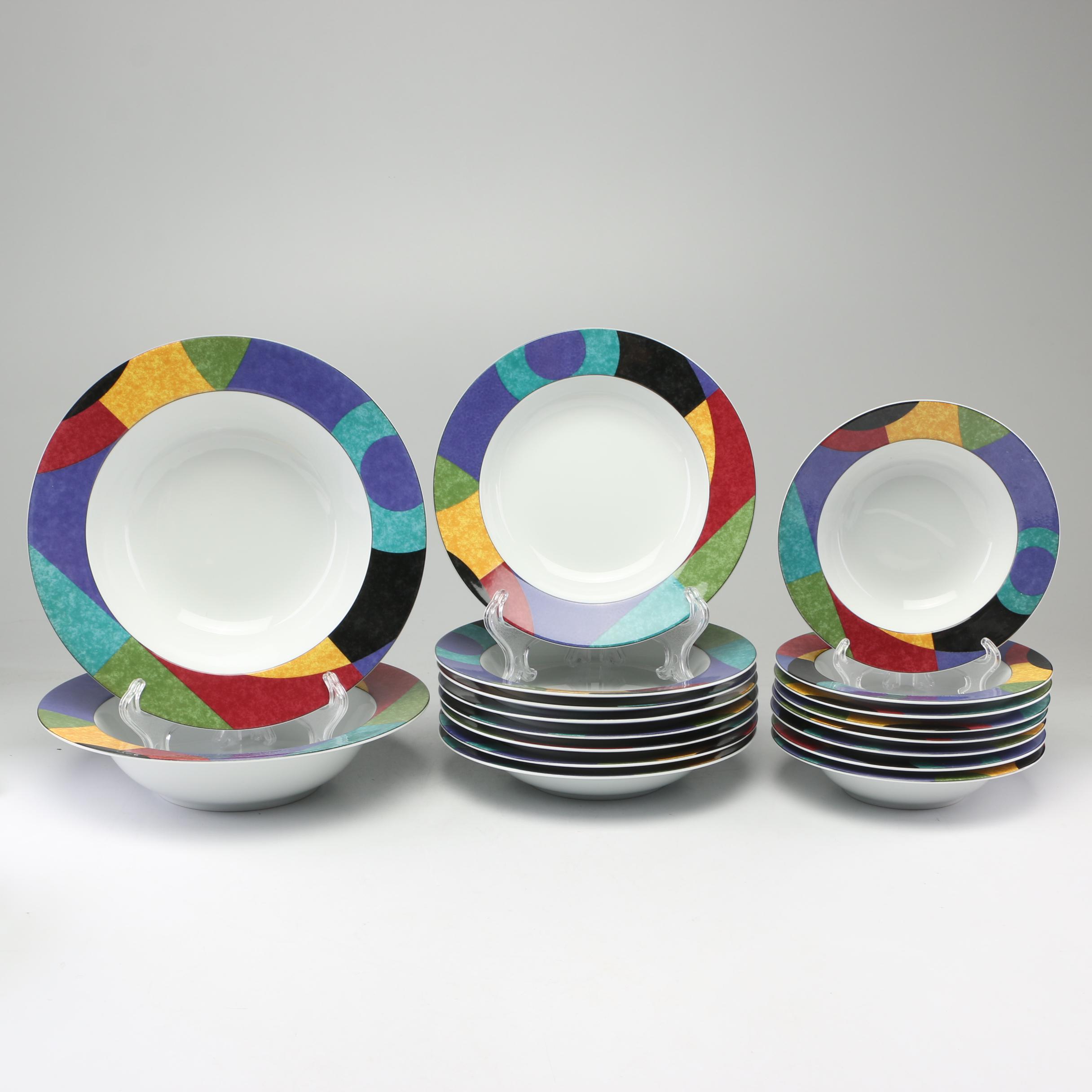 Mikasa Porcelain "Currents" Dinner and Serveware, 1994-2003