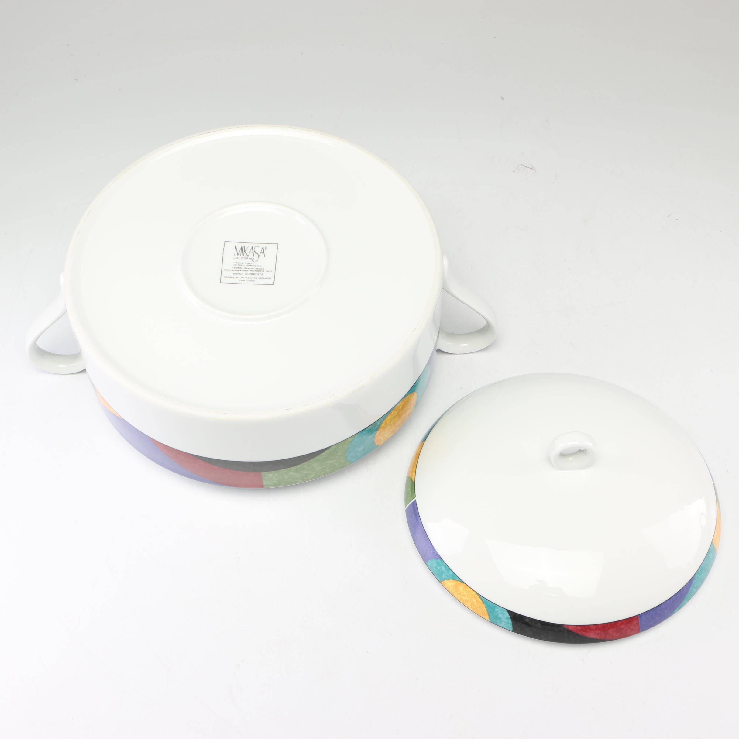 Mikasa Porcelain "Currents" Dinner and Serveware, 1994-2003