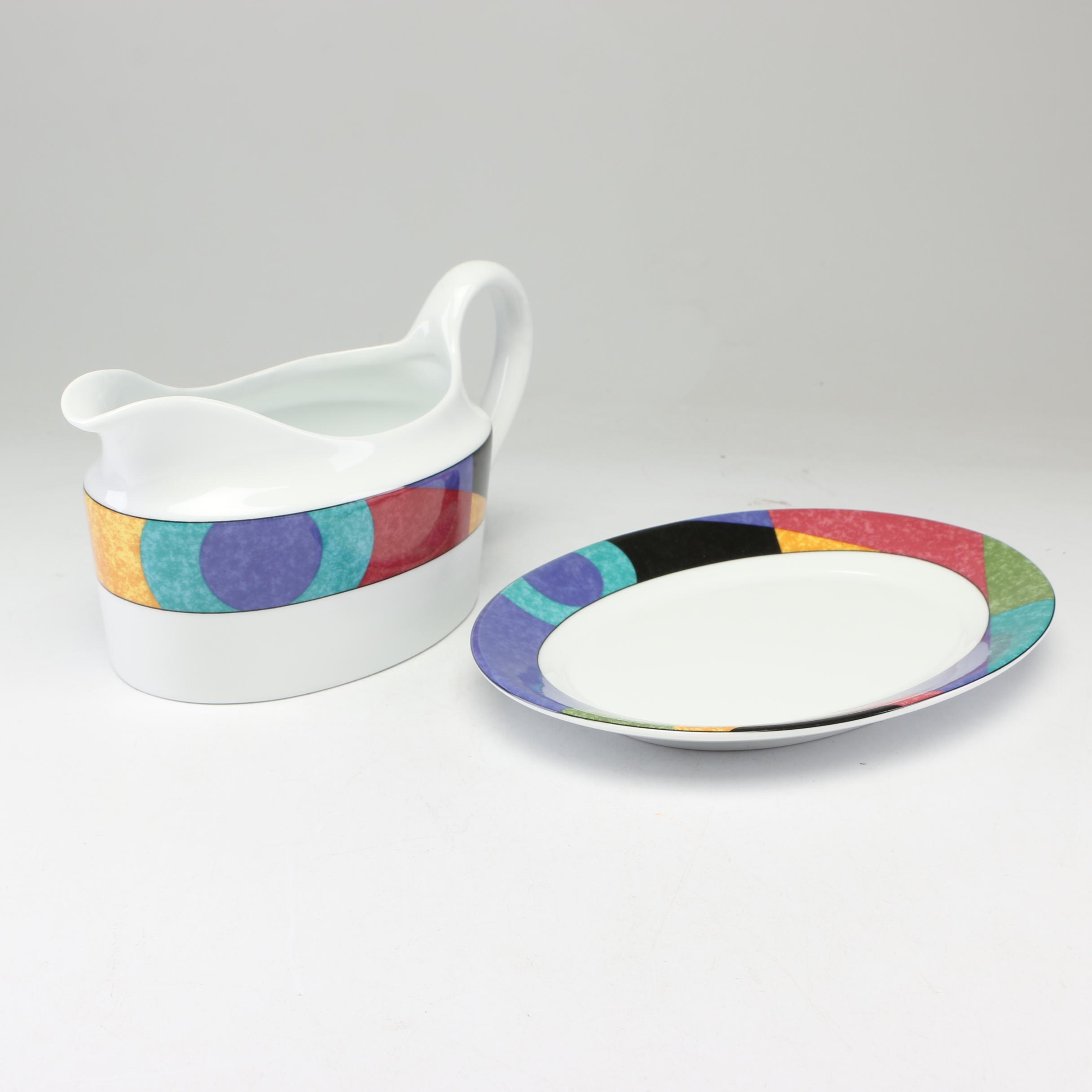 Mikasa Porcelain "Currents" Dinner and Serveware, 1994-2003