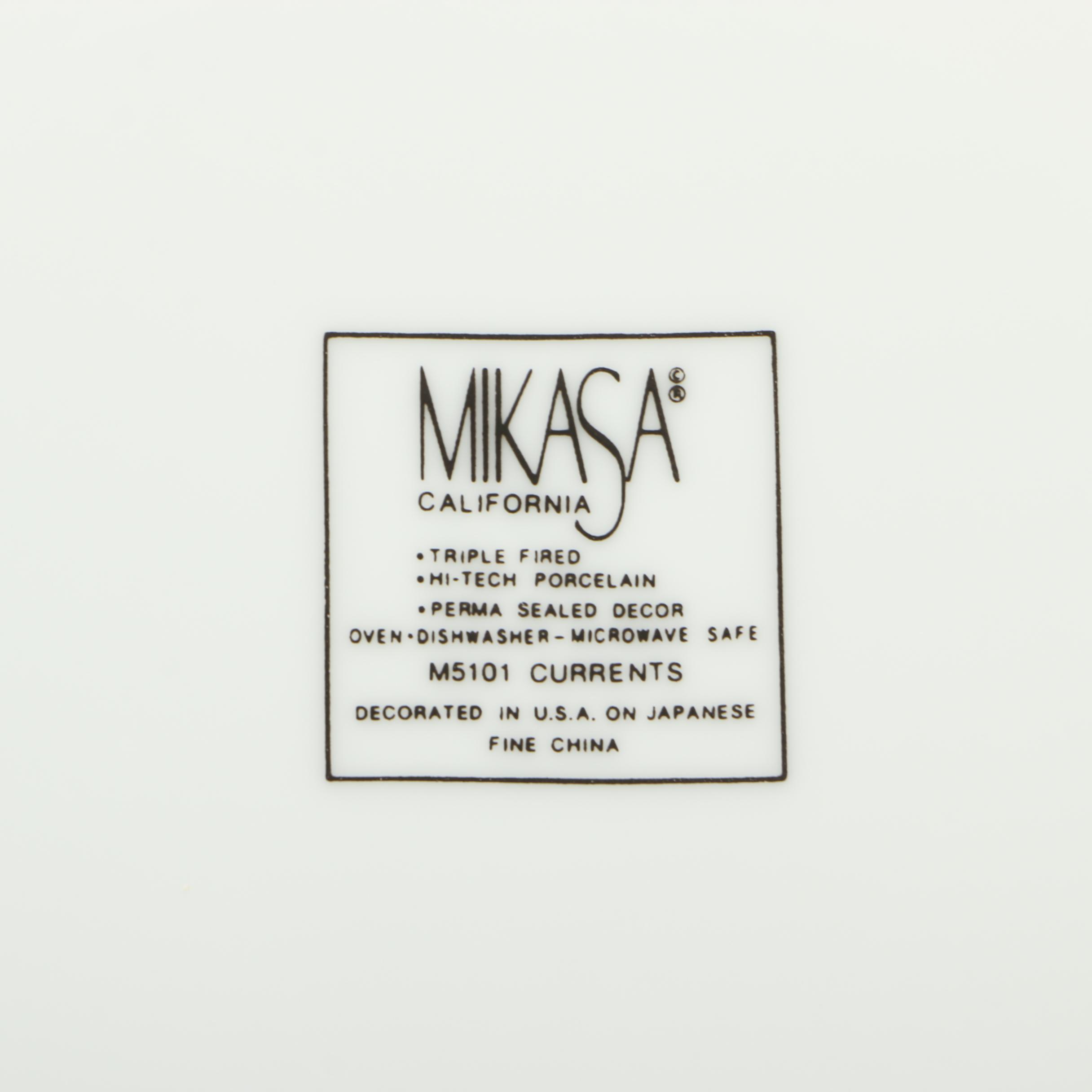 Mikasa Porcelain "Currents" Dinner and Serveware, 1994-2003
