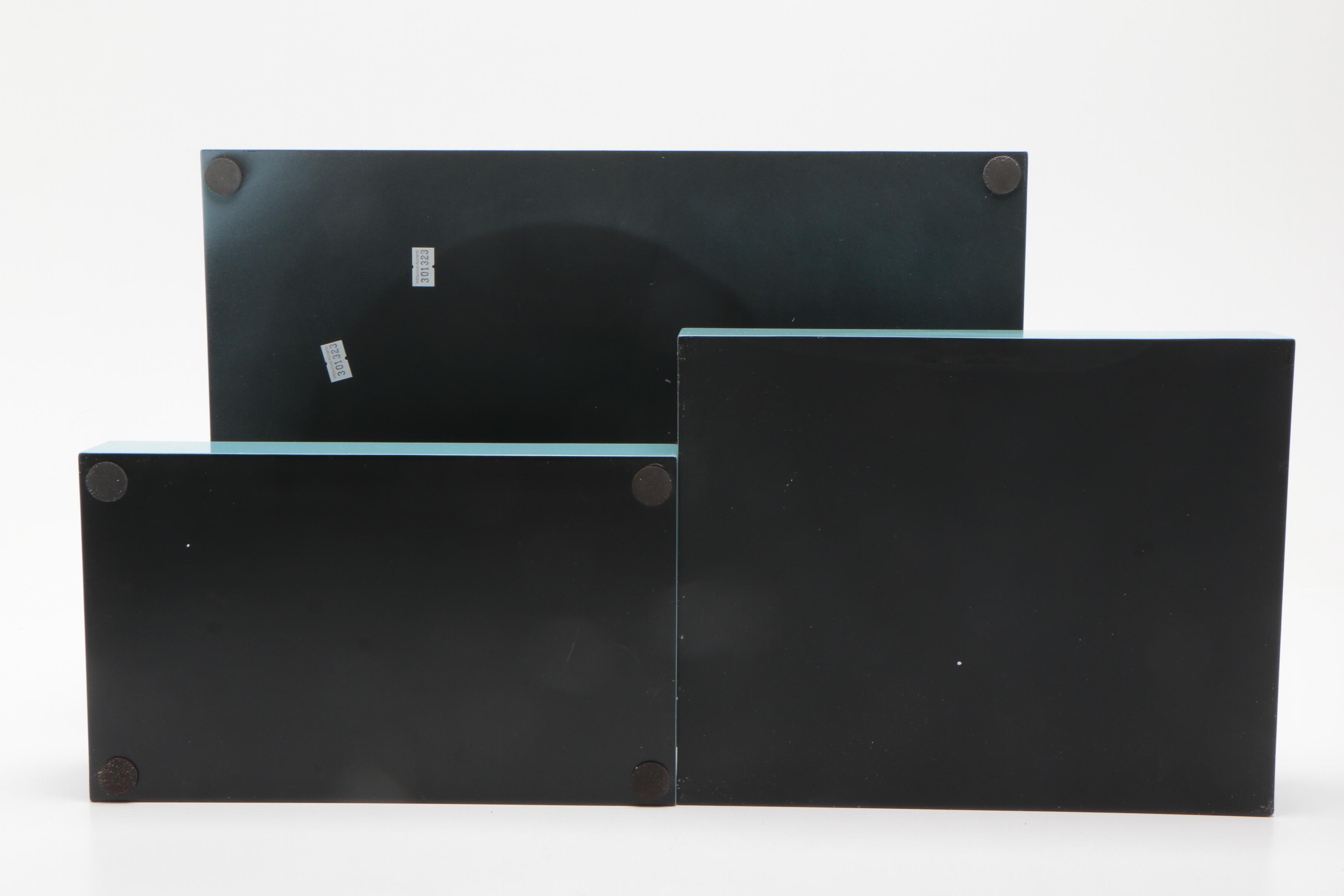 Wildwood "Lexie" Spa And White Lacquer Finish Serving Trays