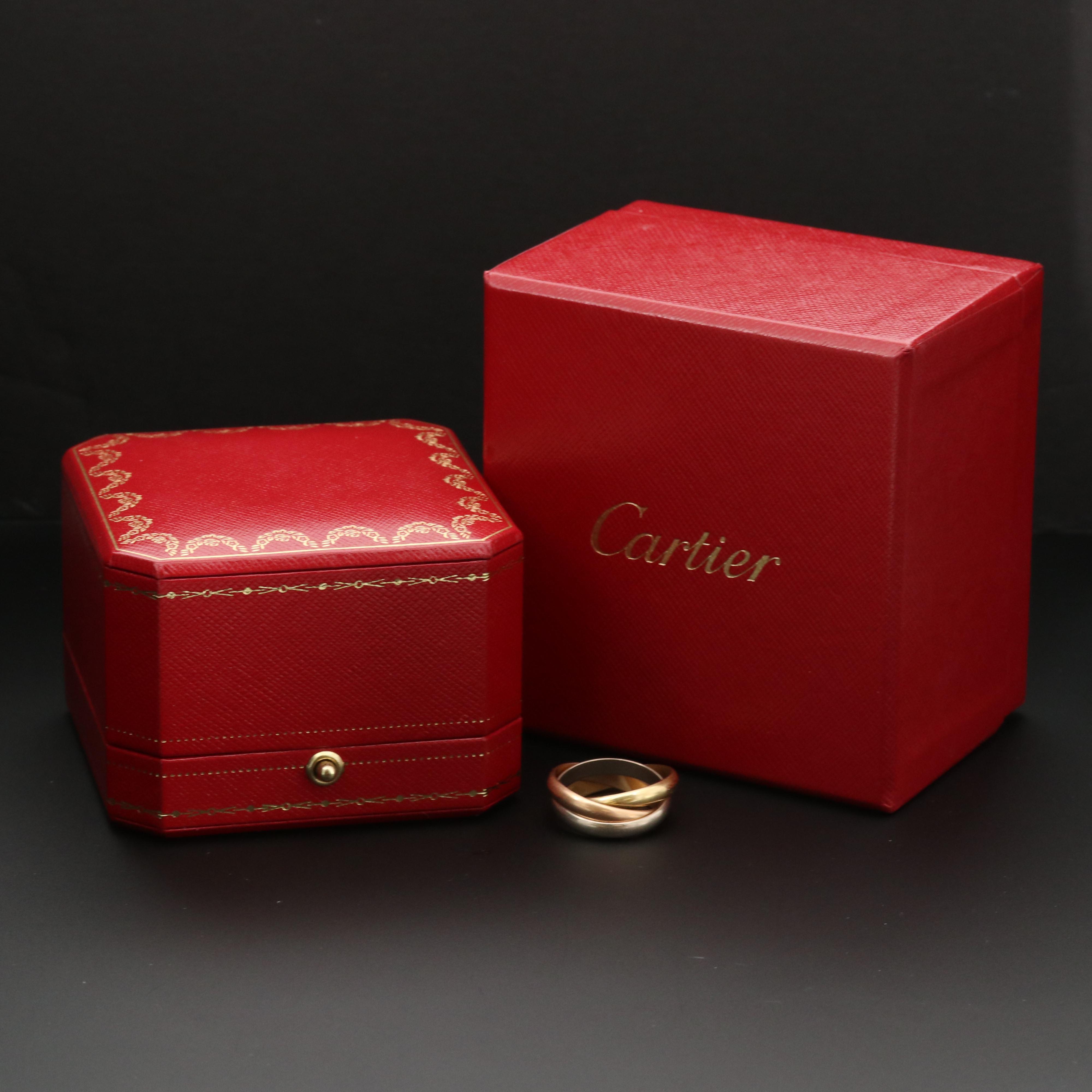 Trinity de Cartier 18K Tri-Color Gold Rolling Ring