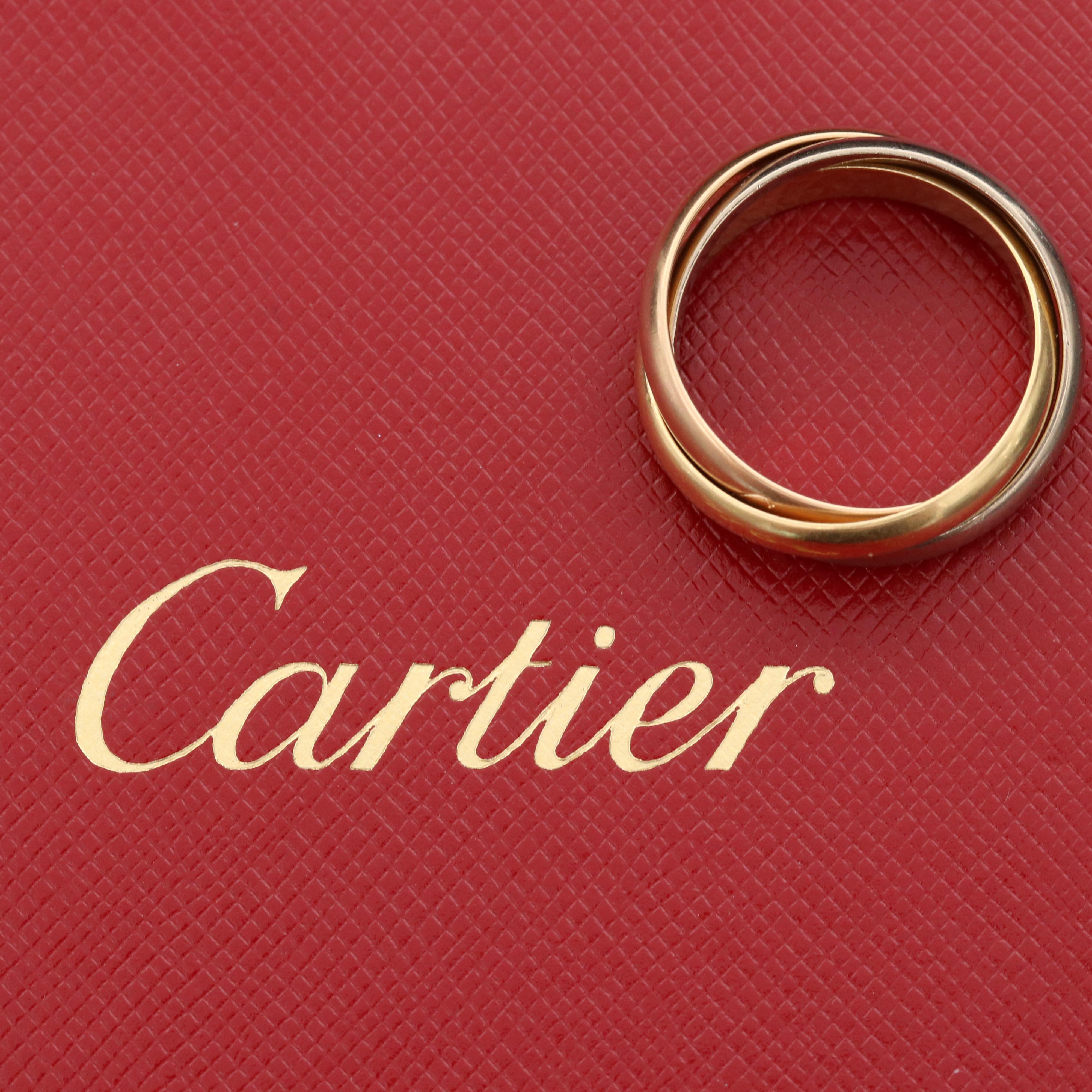 Trinity de Cartier 18K Tri-Color Gold Rolling Ring
