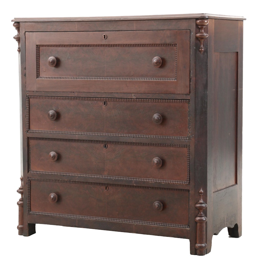 Victorian Walnut Butler's Chest, Circa 1860