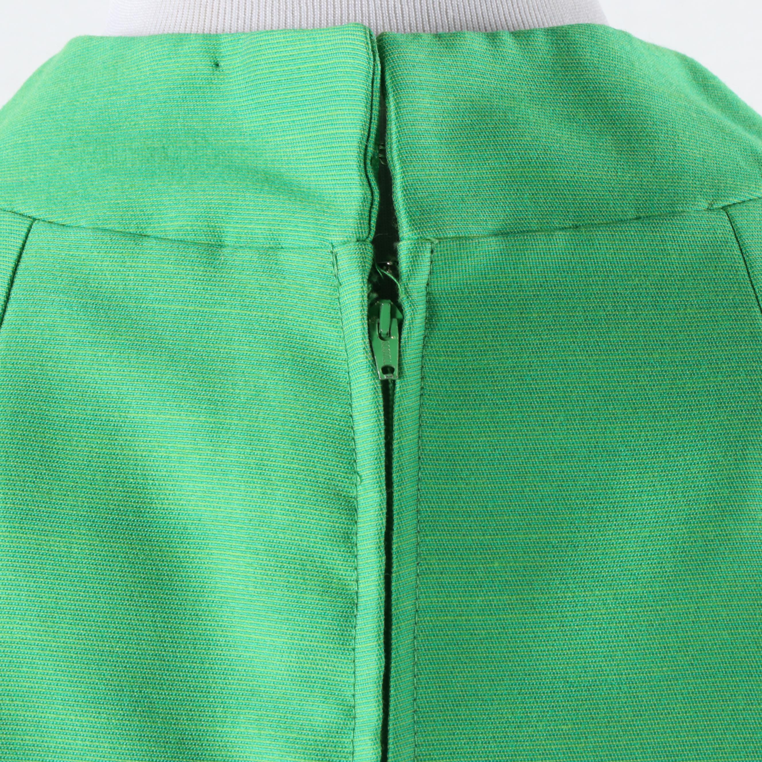 Shannon Rodgers for Jerry Silverman Kelly Green Sleeveless Day Dress, Vintage