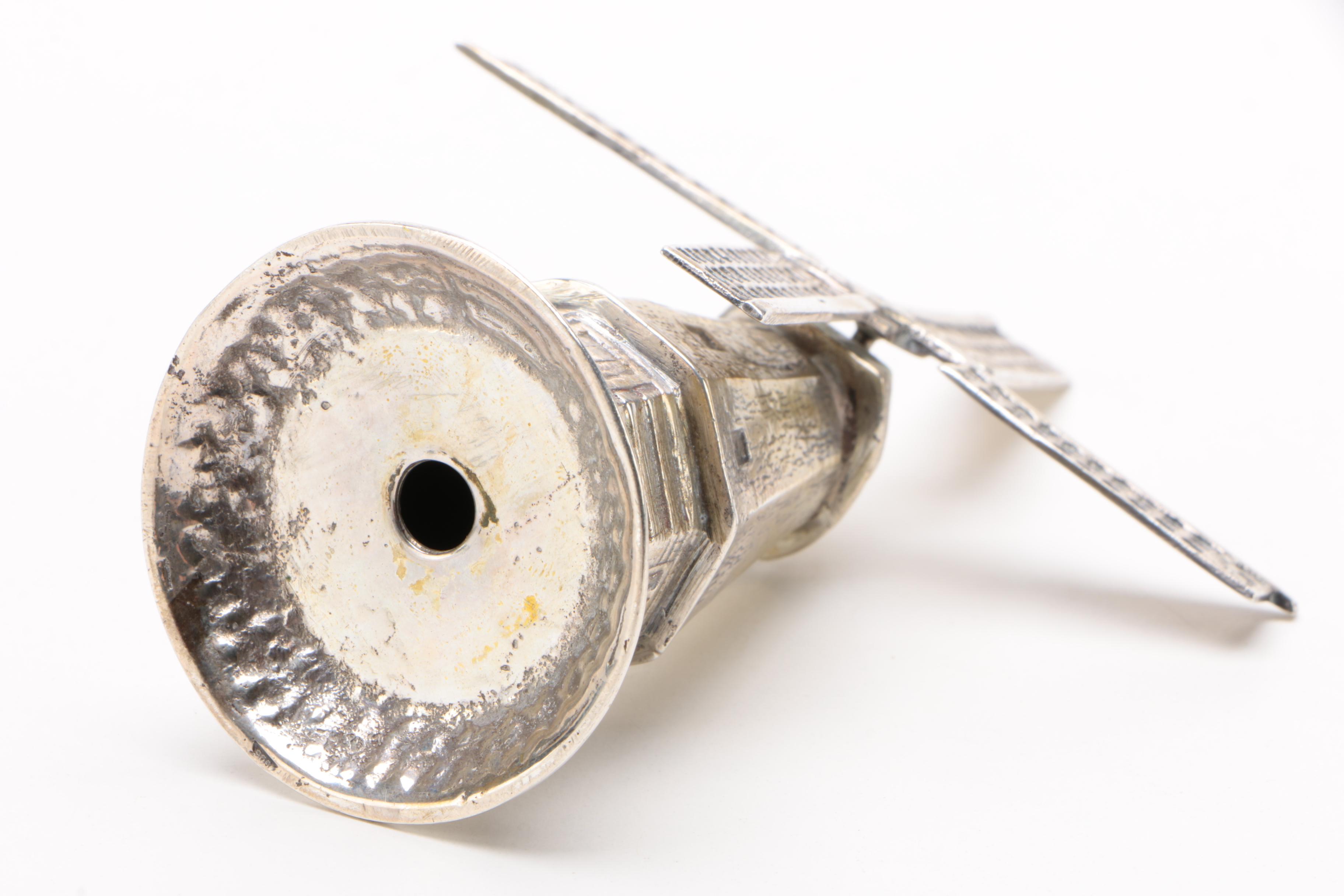 Dutch 800 Silver Windmill Figurine, 1906-1953