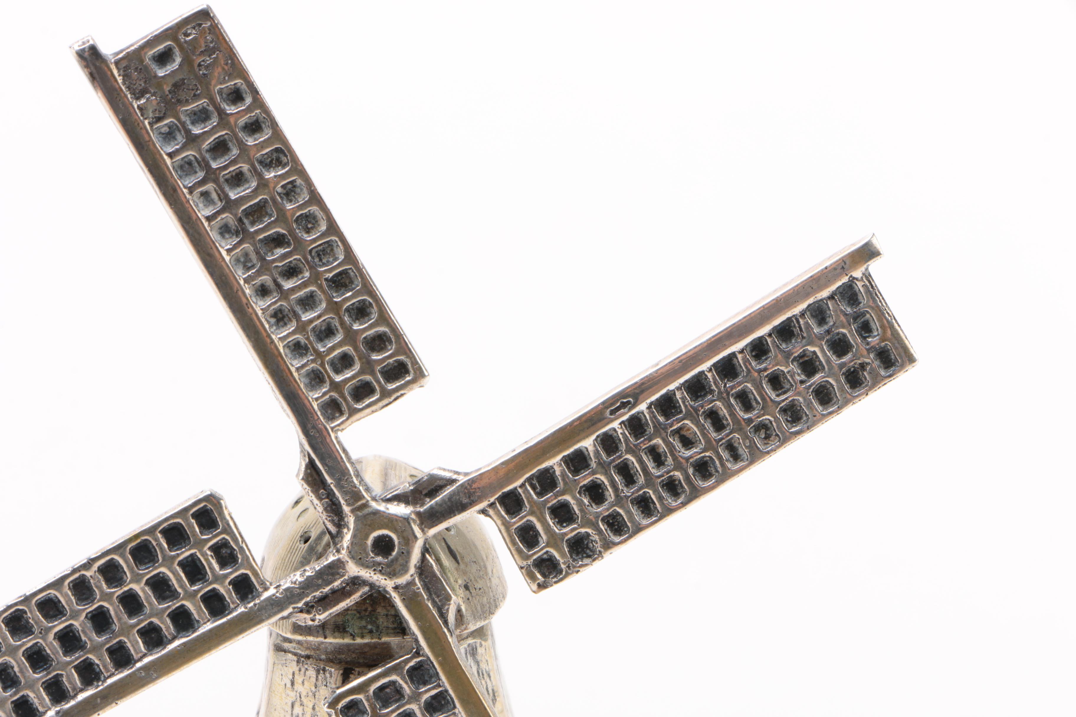 Dutch 800 Silver Windmill Figurine, 1906-1953