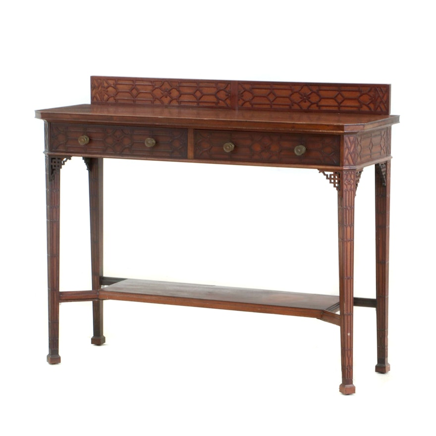 Chippendale Style Mahogany Console/Server From Fayette Hotel, Lexington, KY