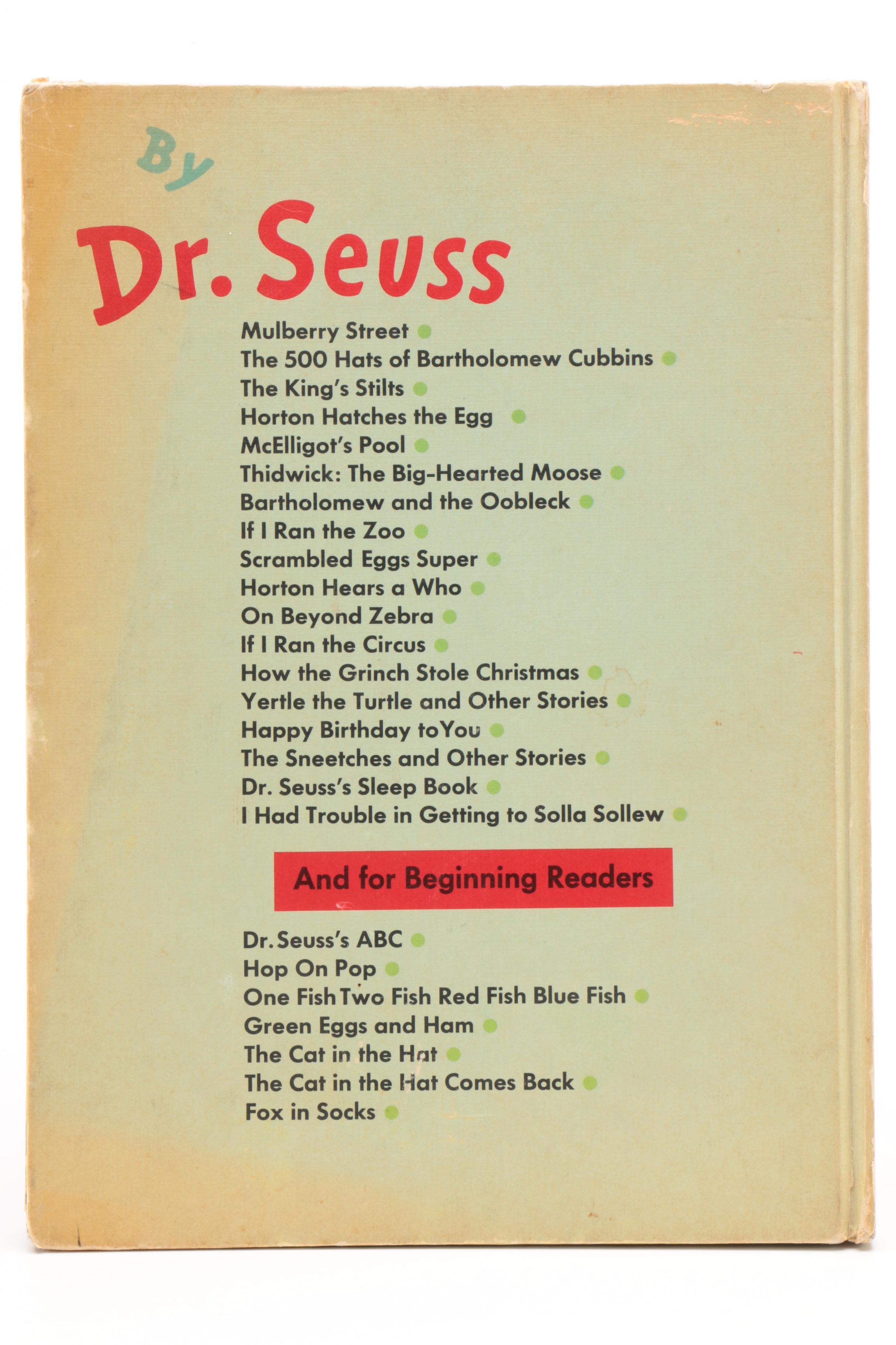 1962 "Dr. Seuss's Sleep Book" by Dr. Seuss