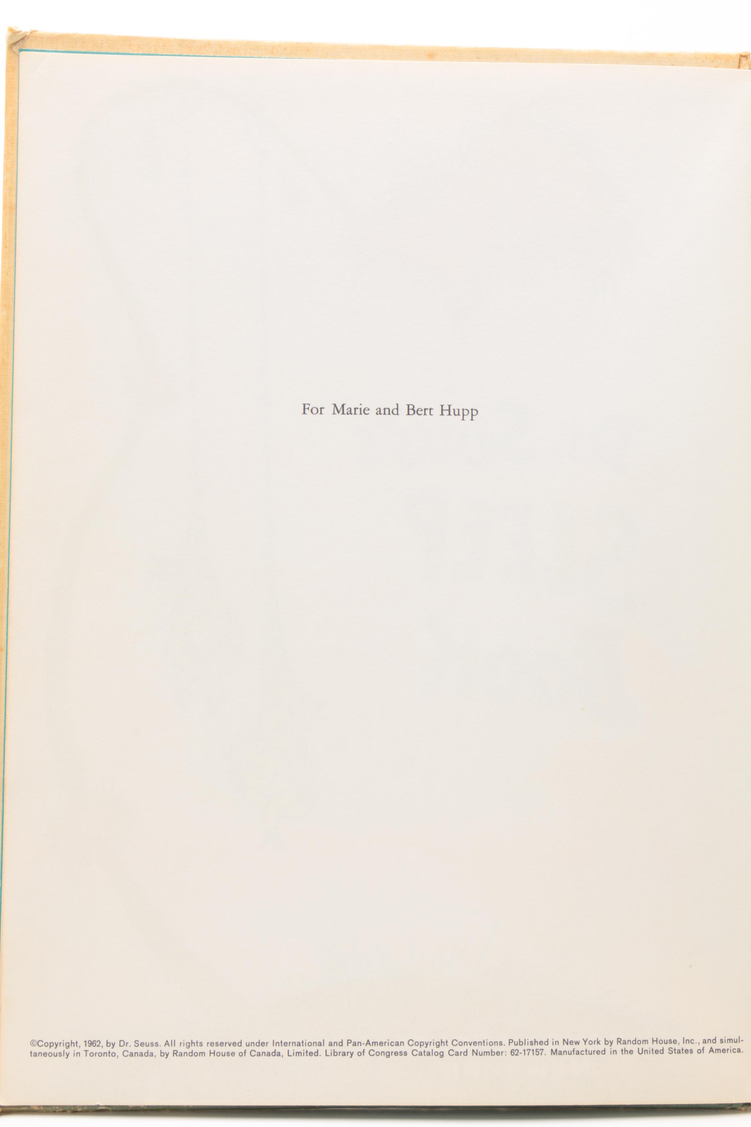 1962 "Dr. Seuss's Sleep Book" by Dr. Seuss