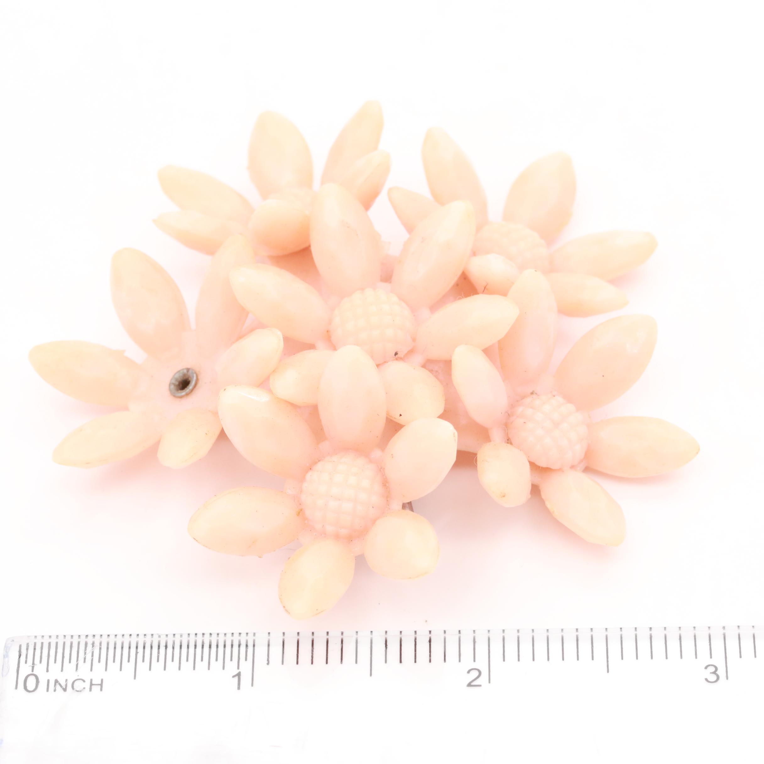 Circa 1960 West German Plastic Necklaces, Brooch and Earrings