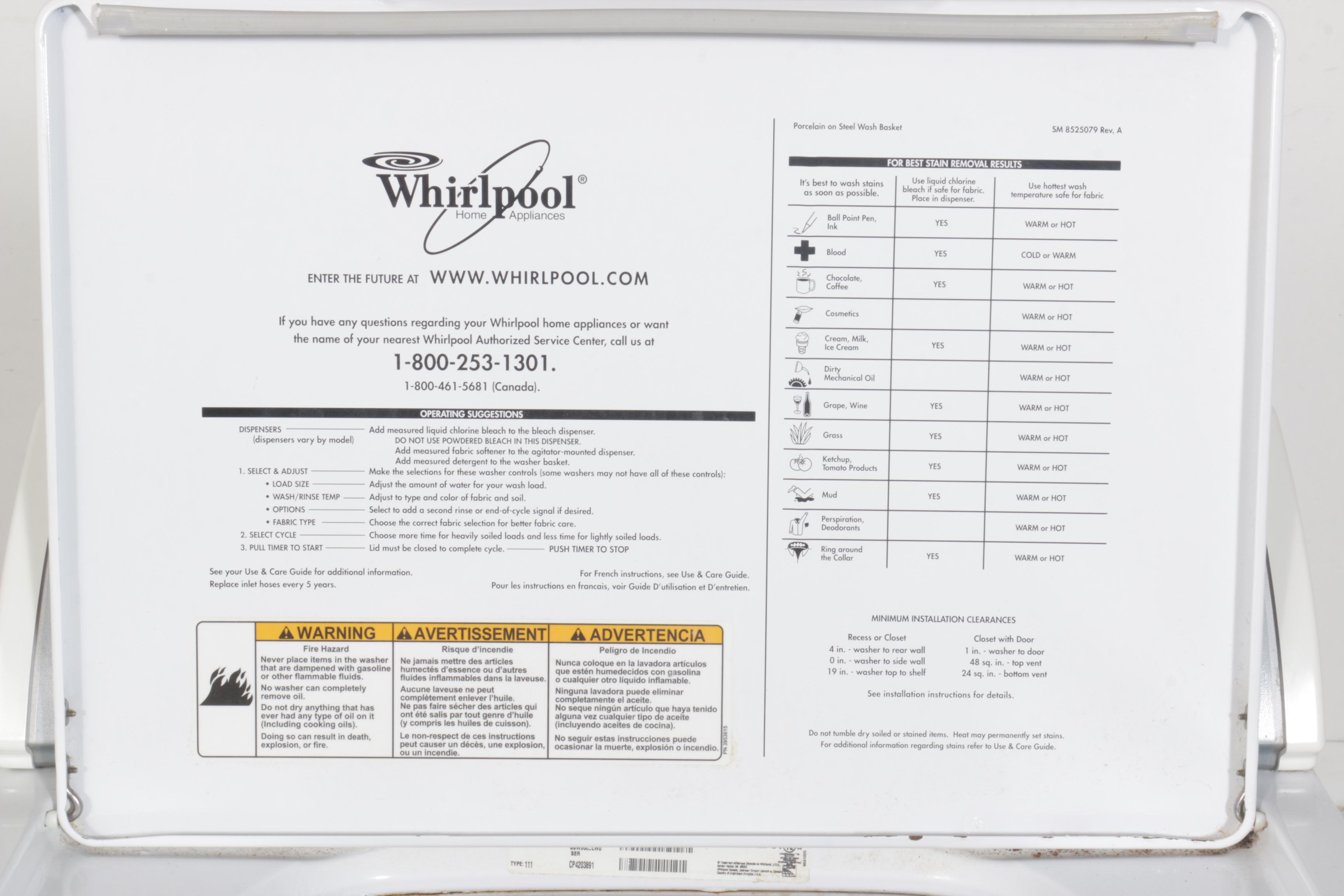 Whirlpool Gold Washing Machine