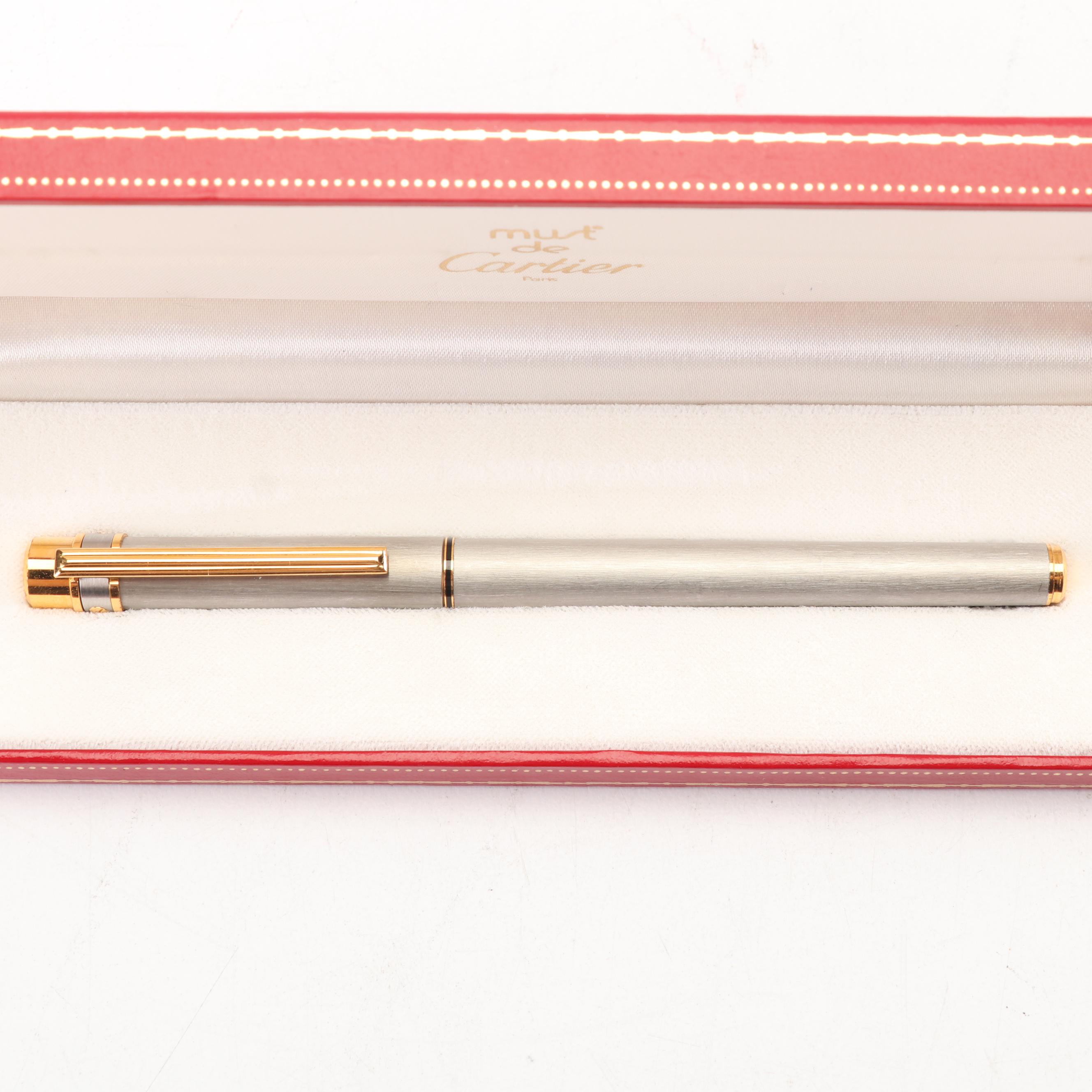 Cartier 18K Gold Accented Fountain Pen